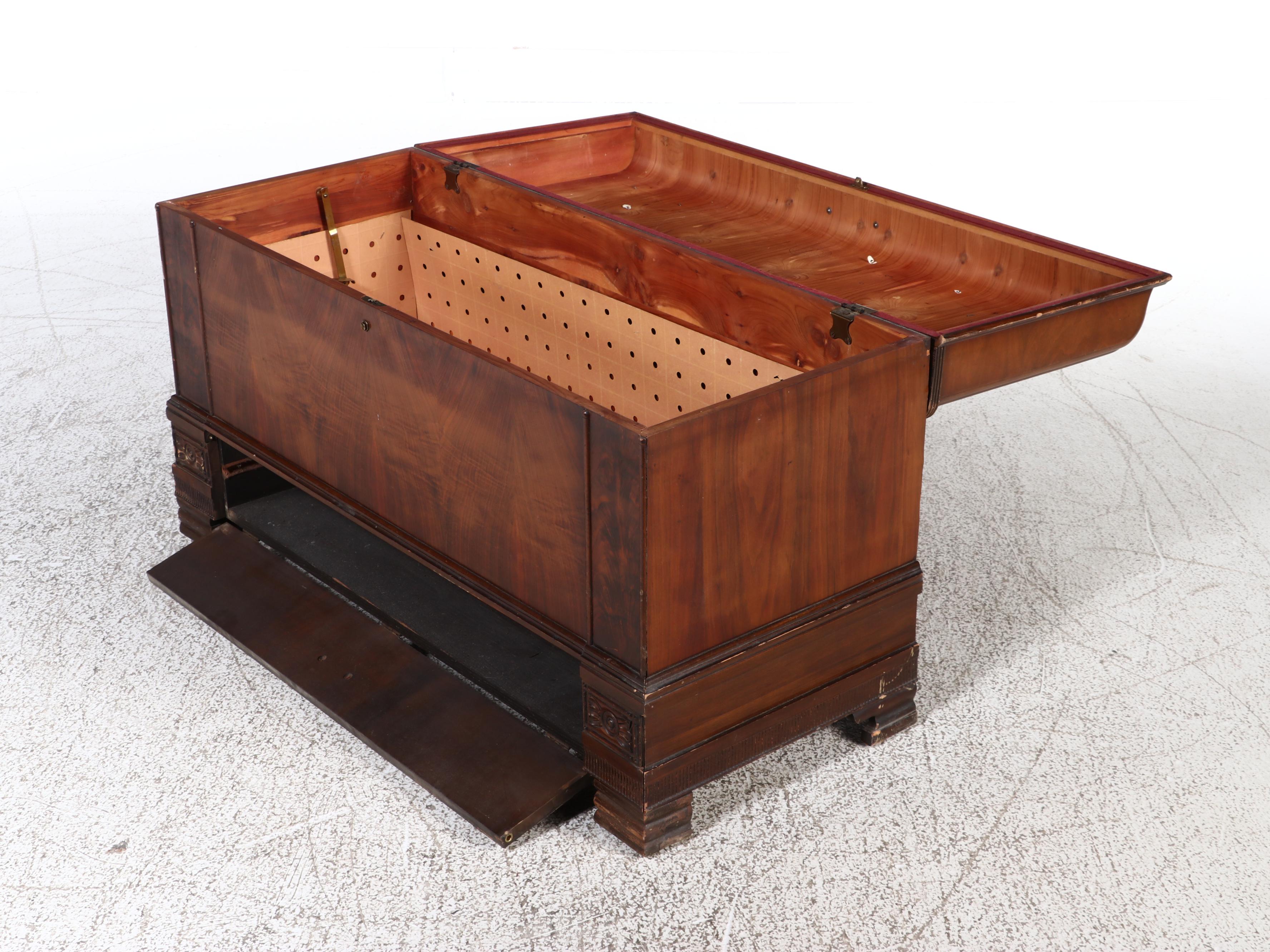 Ed. Roos Company Art Deco Waterfall Blanket Chest, Early 20th Century