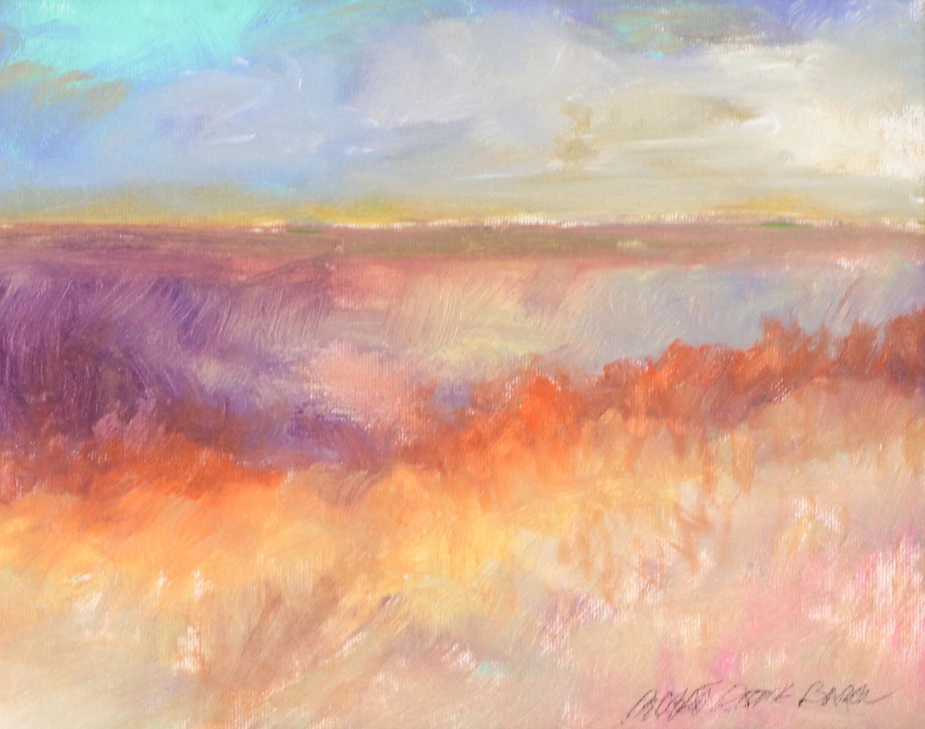 Robert Riddle-Baker Landscape Acrylic Painting "Canyon Promise," 2024