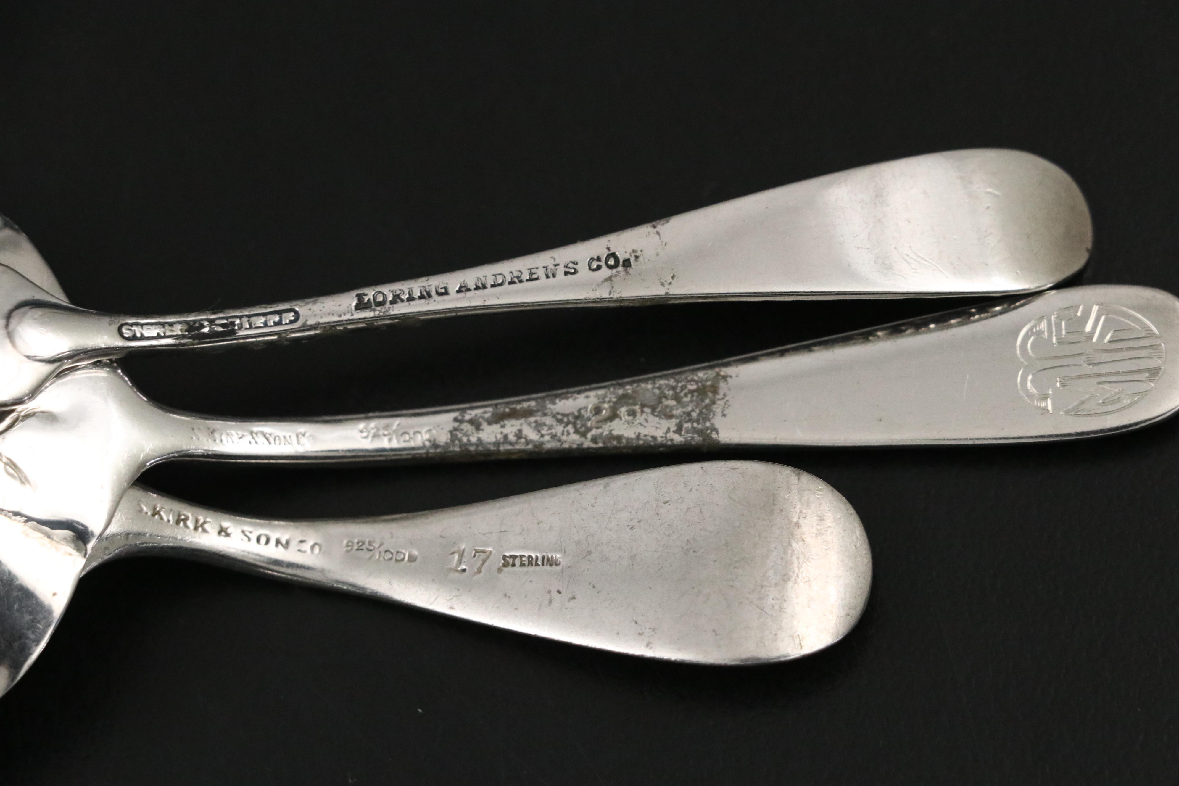 S. Kirk & Son Sterling Silver "Repousse" Serving Utensils and Shakers