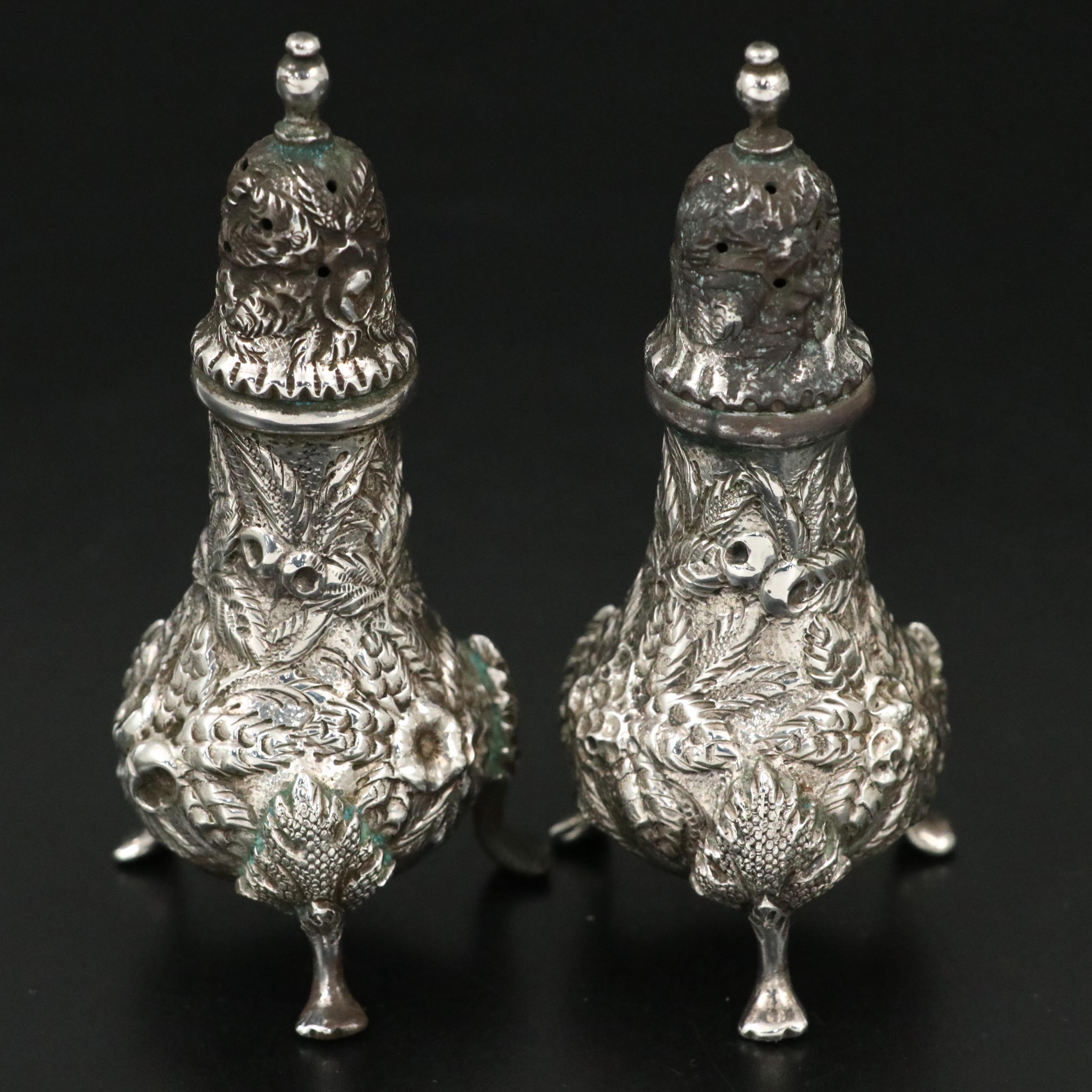 S. Kirk & Son Sterling Silver "Repousse" Serving Utensils and Shakers