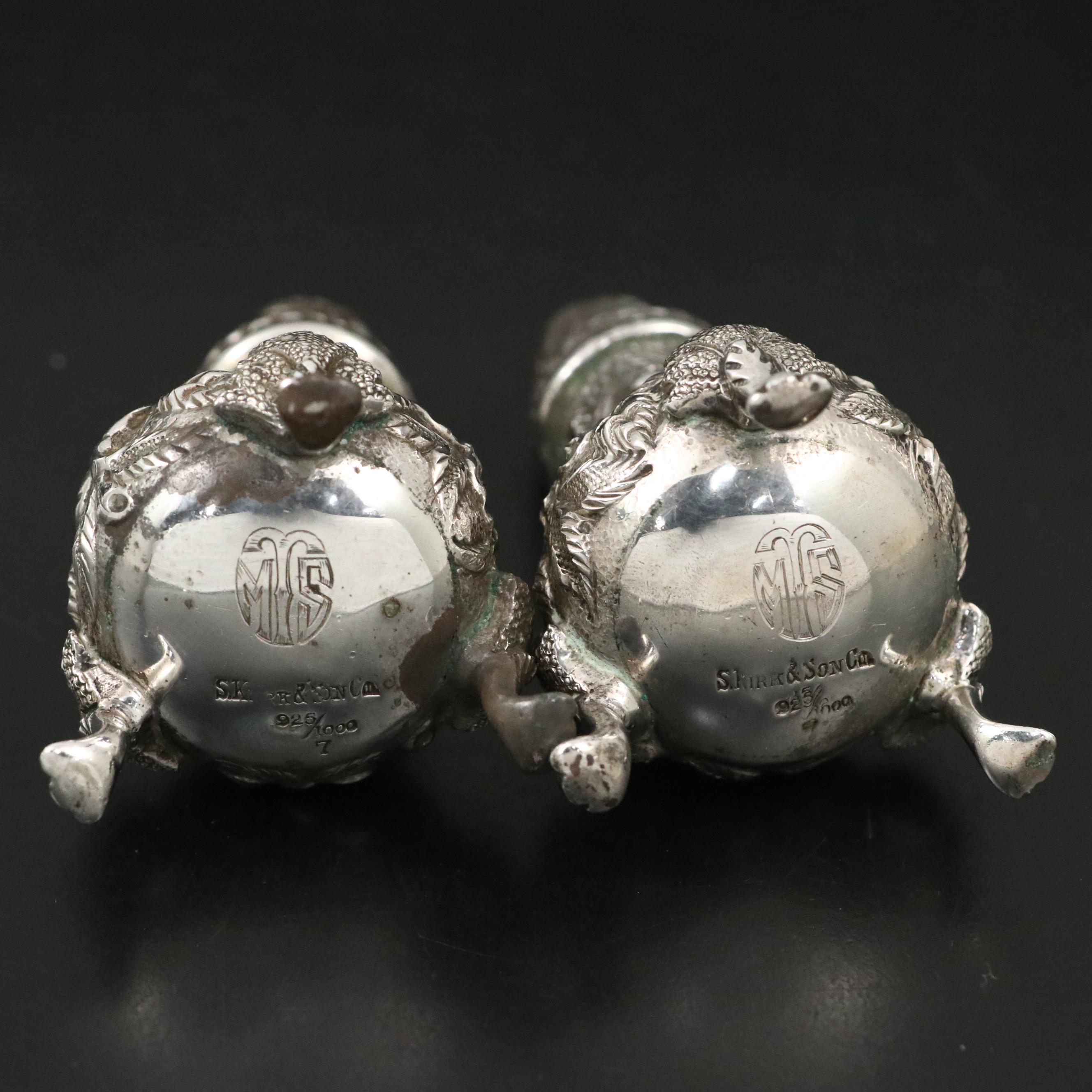 S. Kirk & Son Sterling Silver "Repousse" Serving Utensils and Shakers