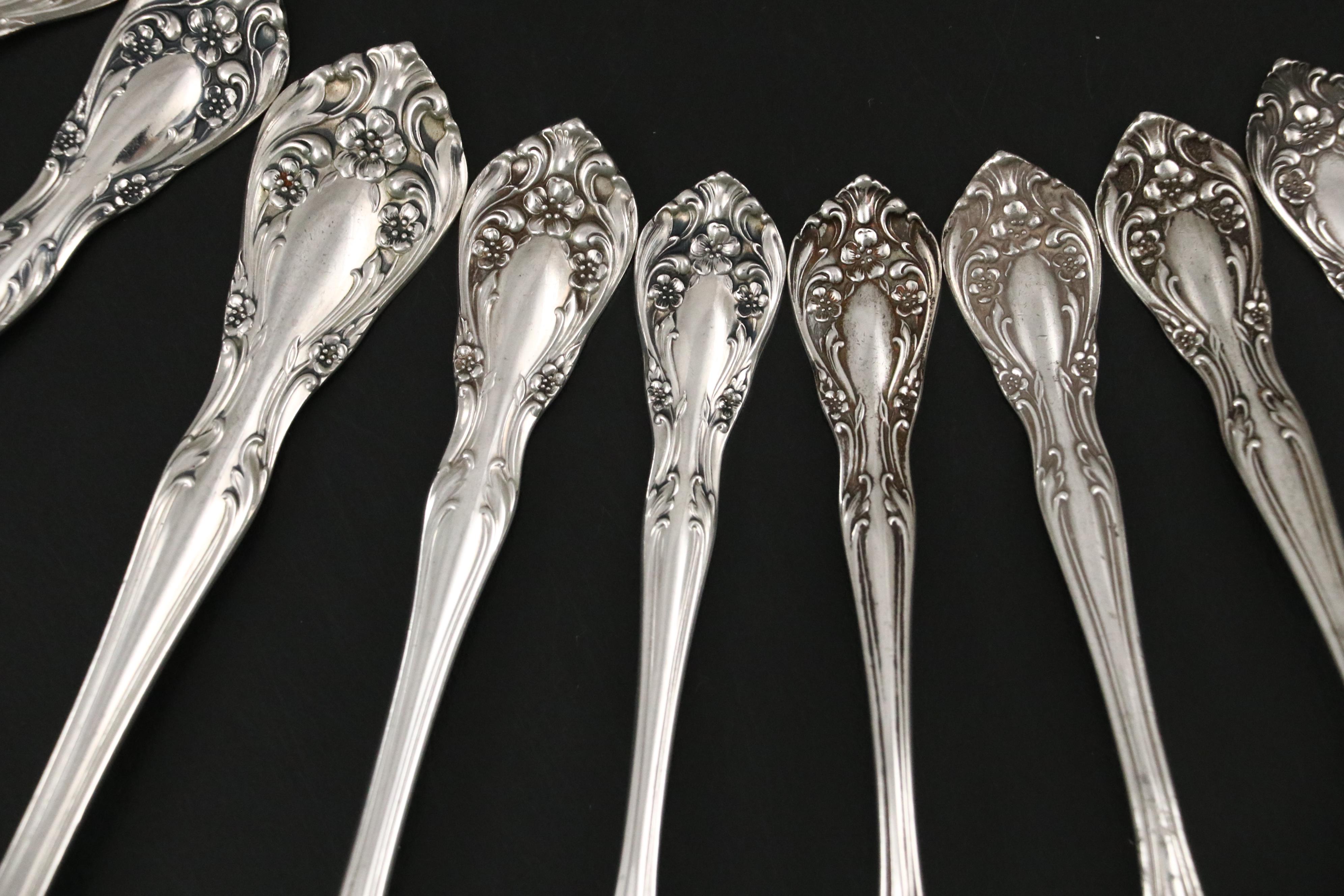 Alvin Sterling Silver "Chateau Rose" with Other Sterling Silver Flatware