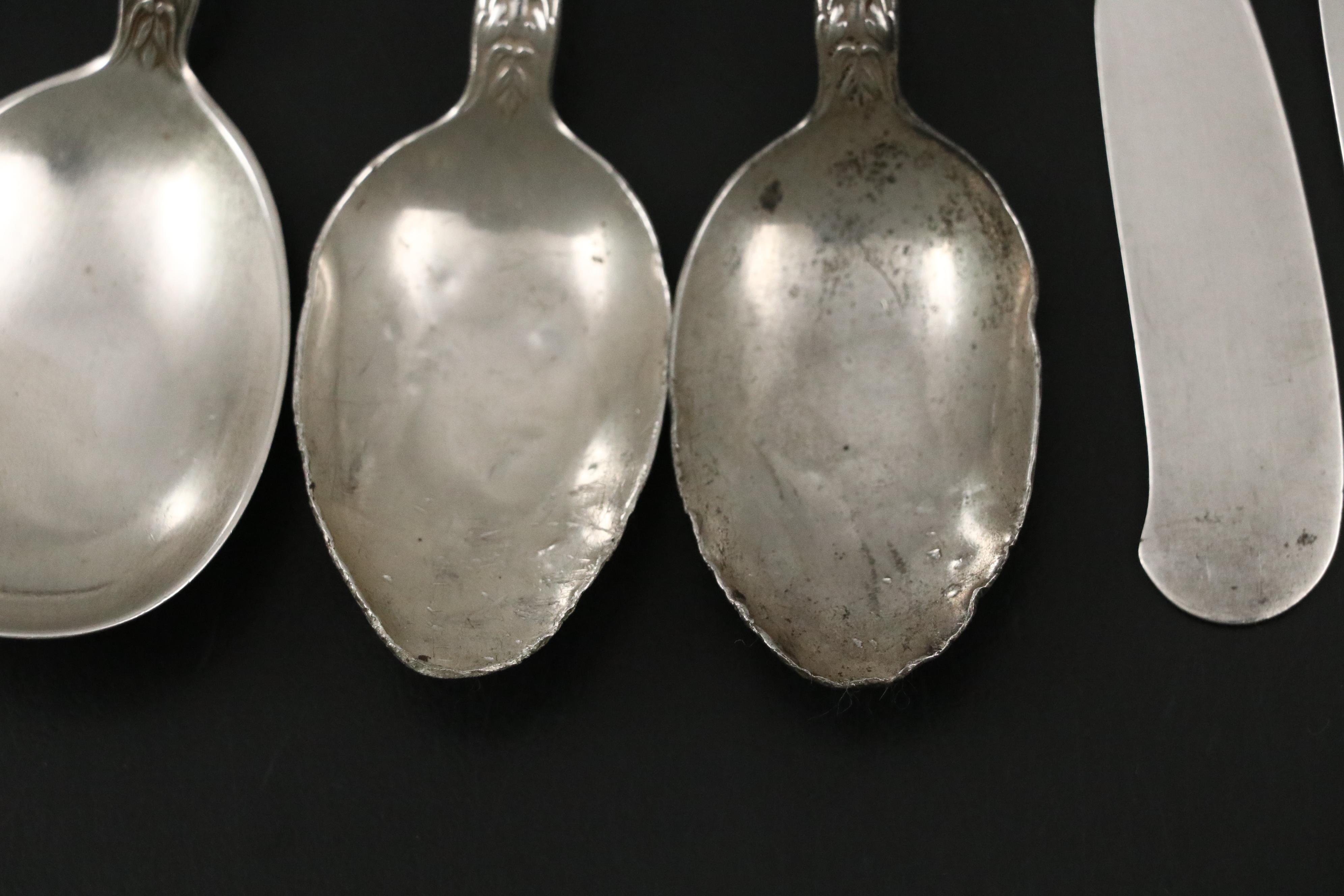 Alvin Sterling Silver "Chateau Rose" with Other Sterling Silver Flatware