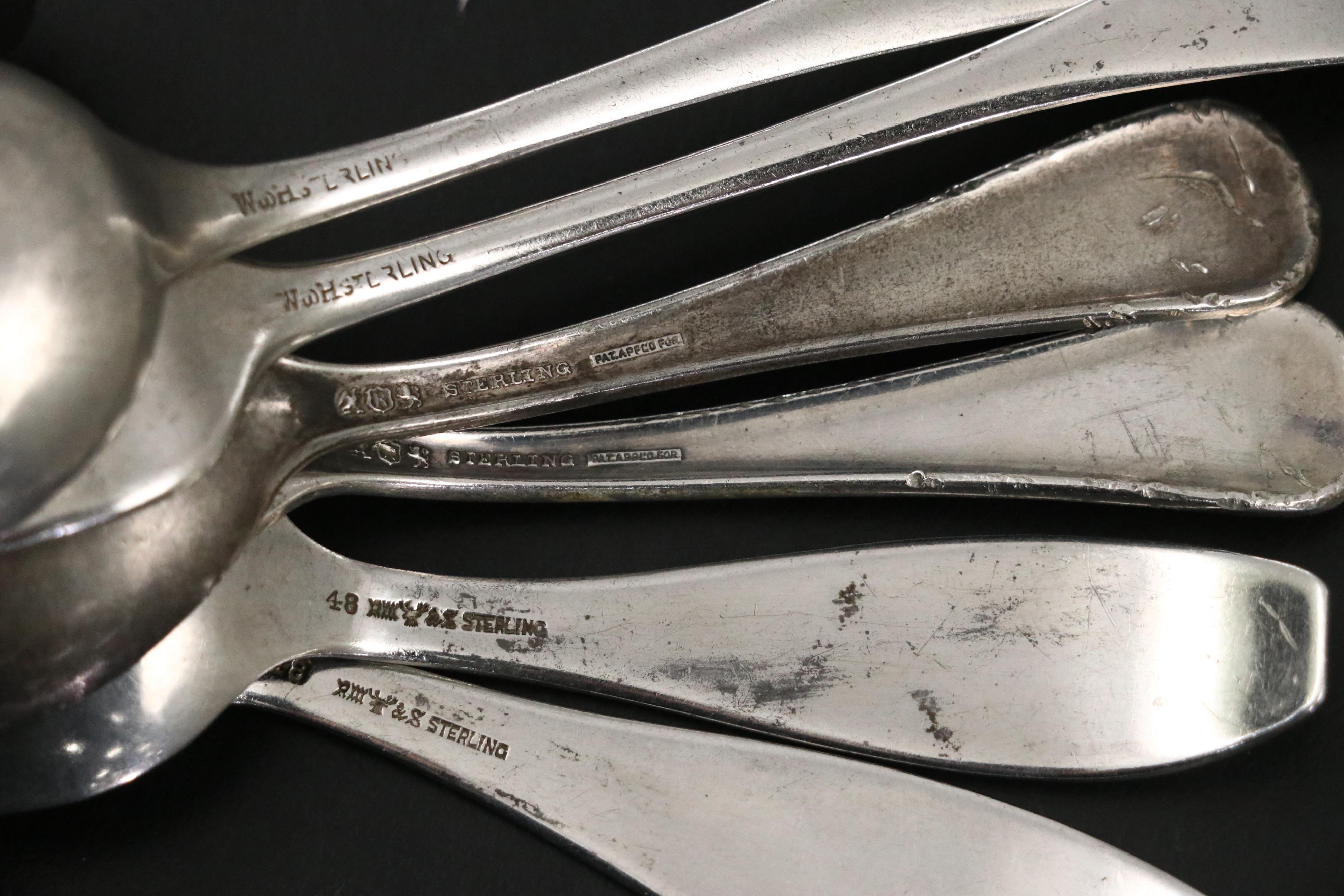 Alvin Sterling Silver "Chateau Rose" with Other Sterling Silver Flatware