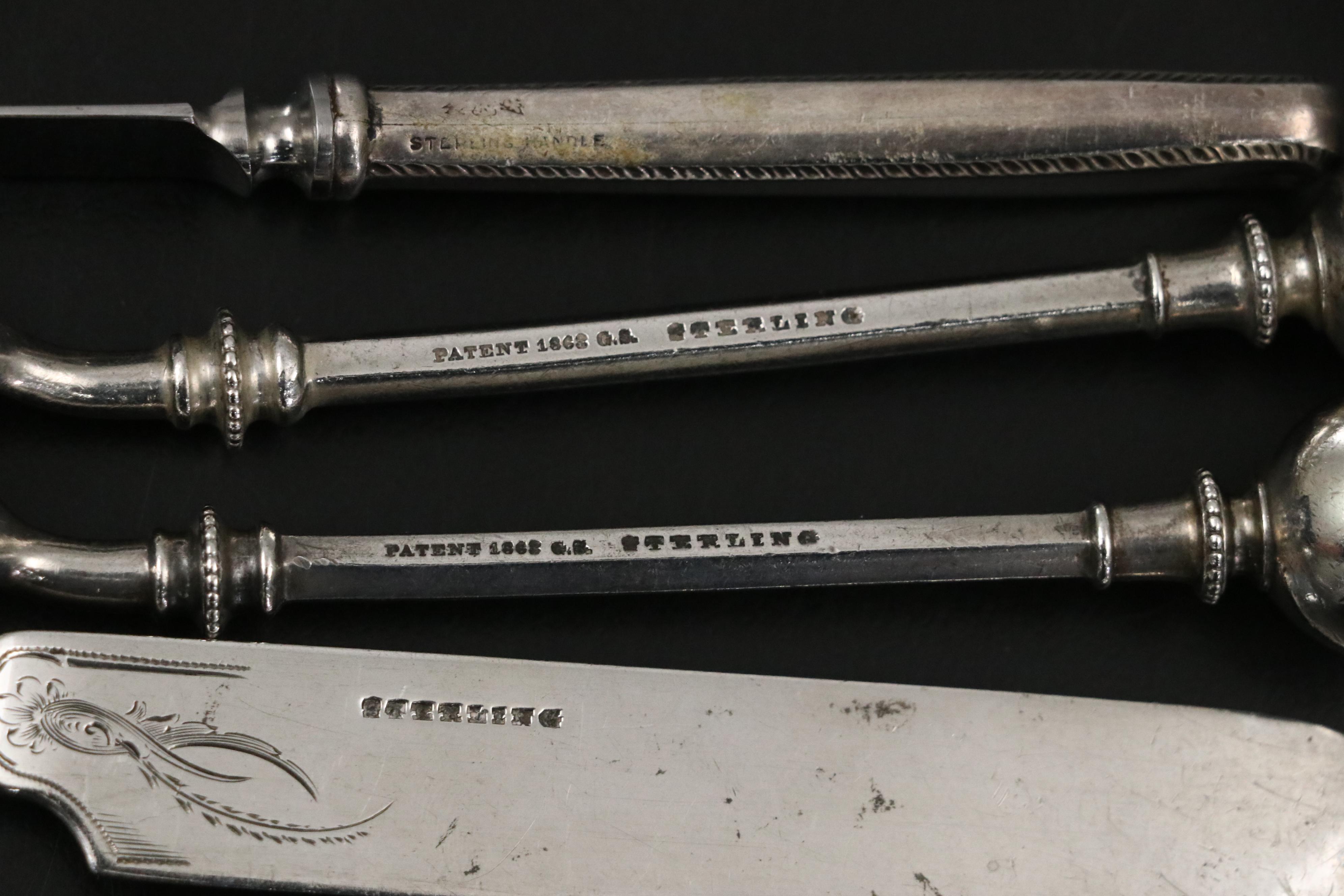 Alvin Sterling Silver "Chateau Rose" with Other Sterling Silver Flatware