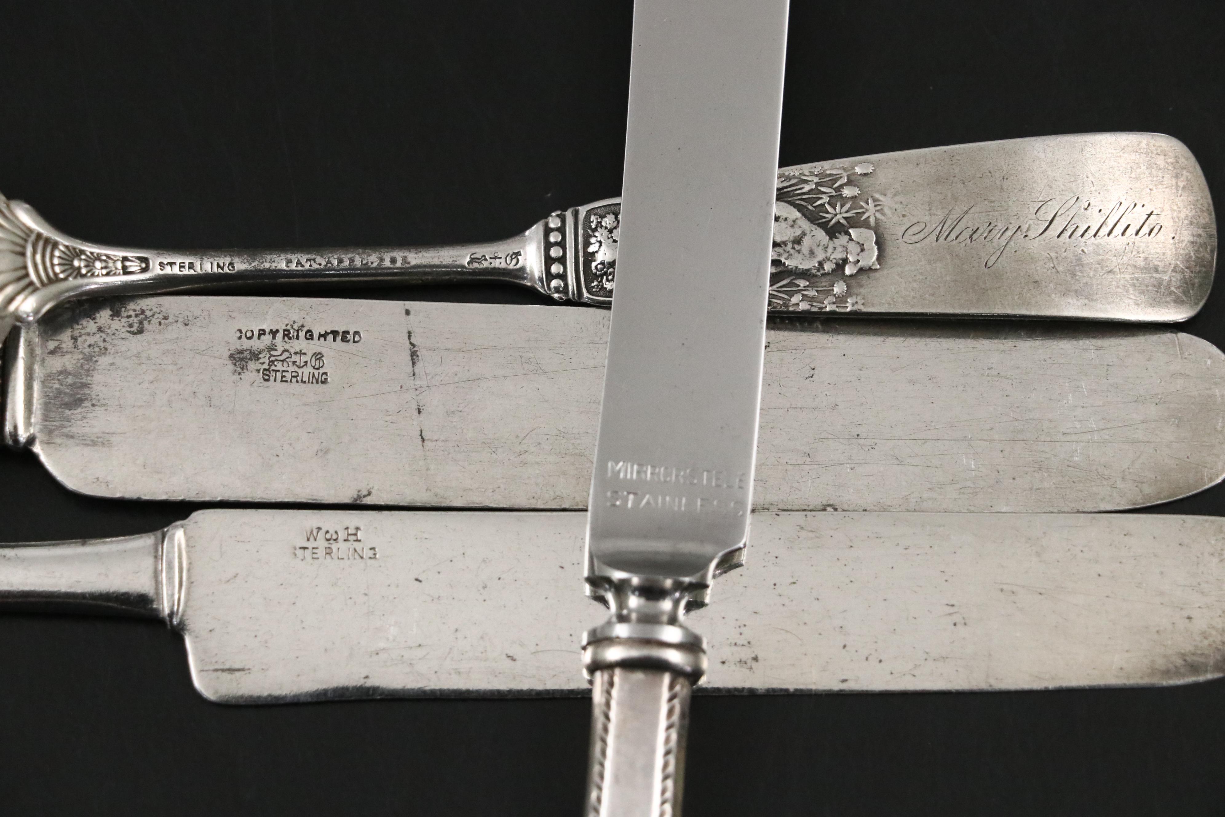 Alvin Sterling Silver "Chateau Rose" with Other Sterling Silver Flatware