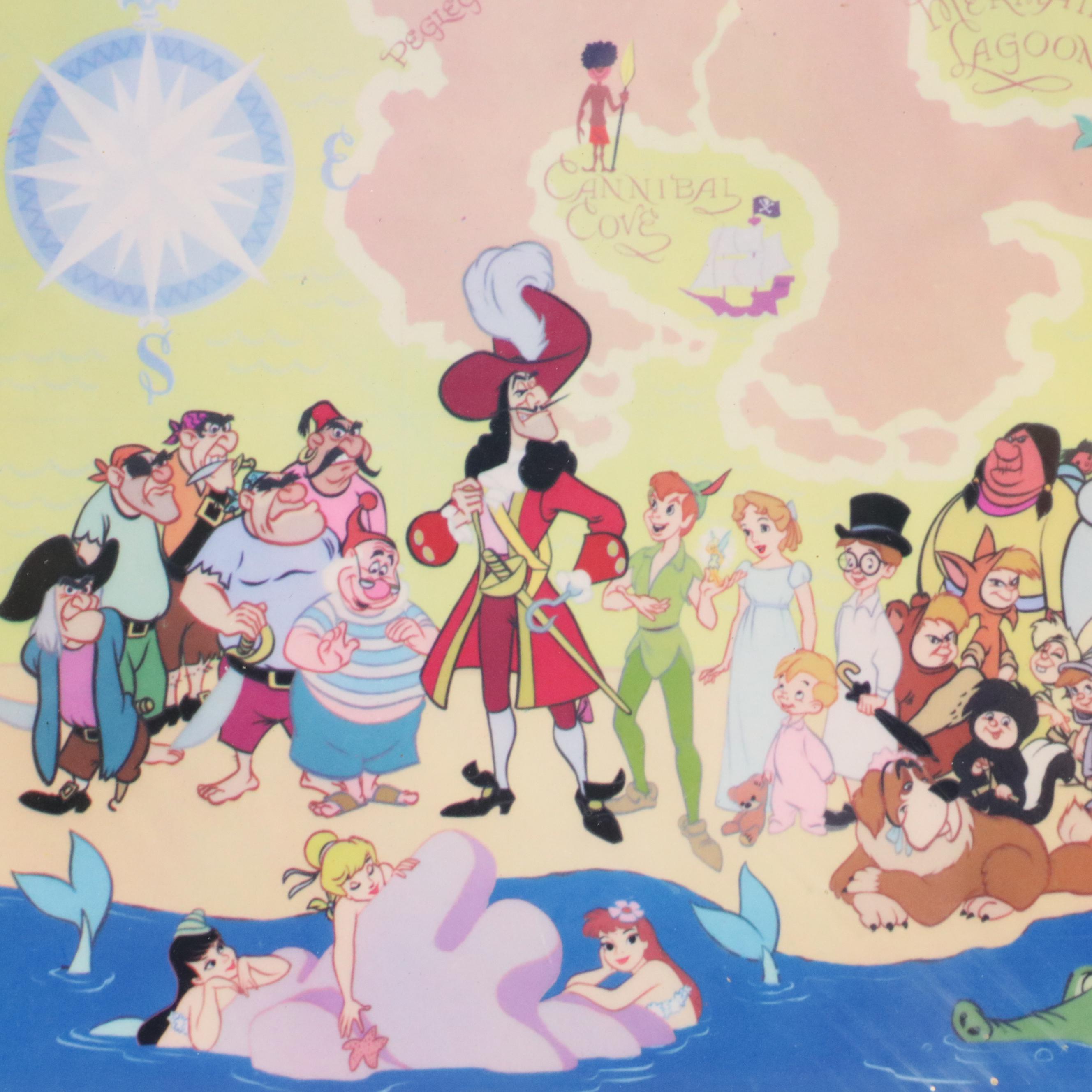 Walt Disney Reproduction Celluloid Drawing From "Peter Pan," Mid-20th Century