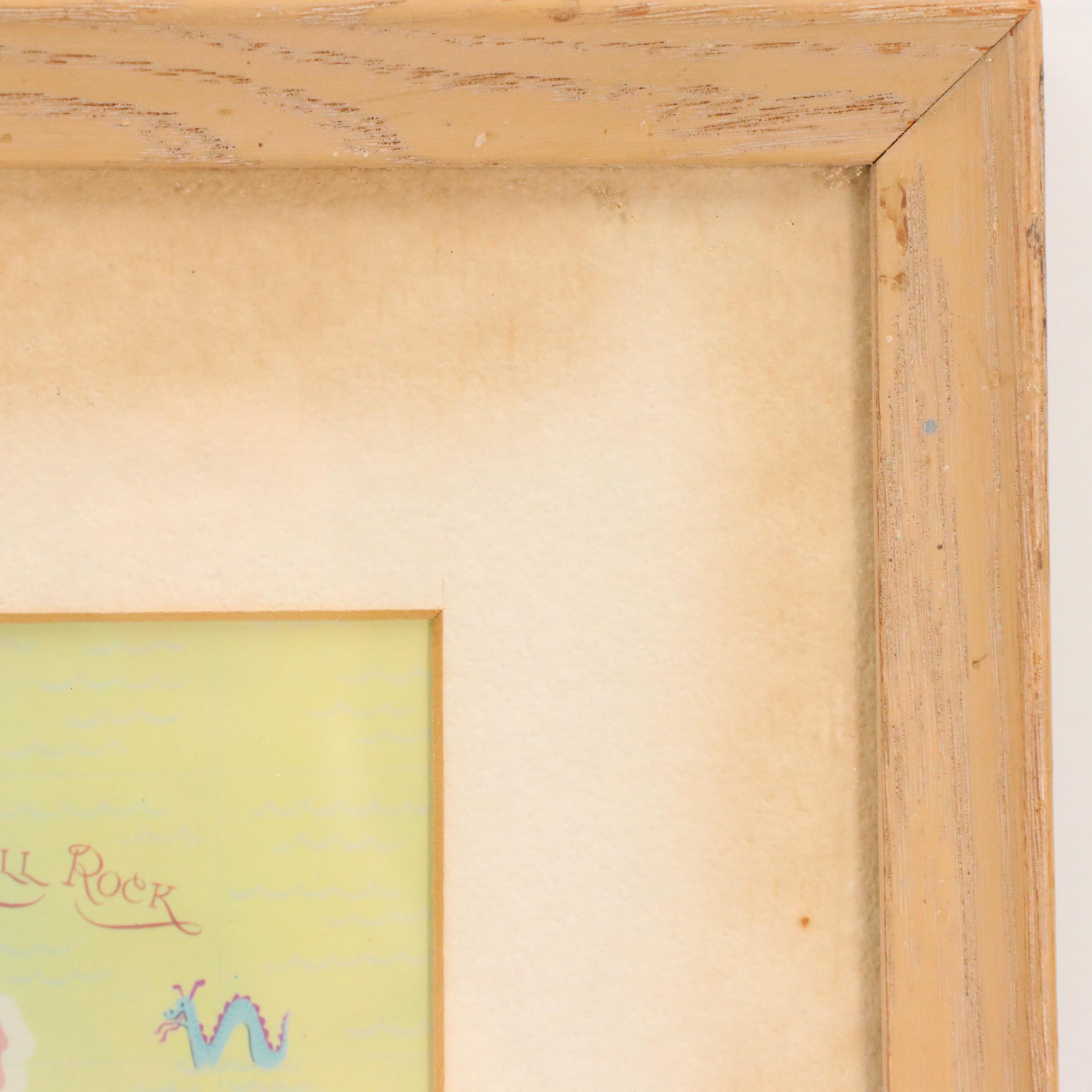 Walt Disney Reproduction Celluloid Drawing From "Peter Pan," Mid-20th Century