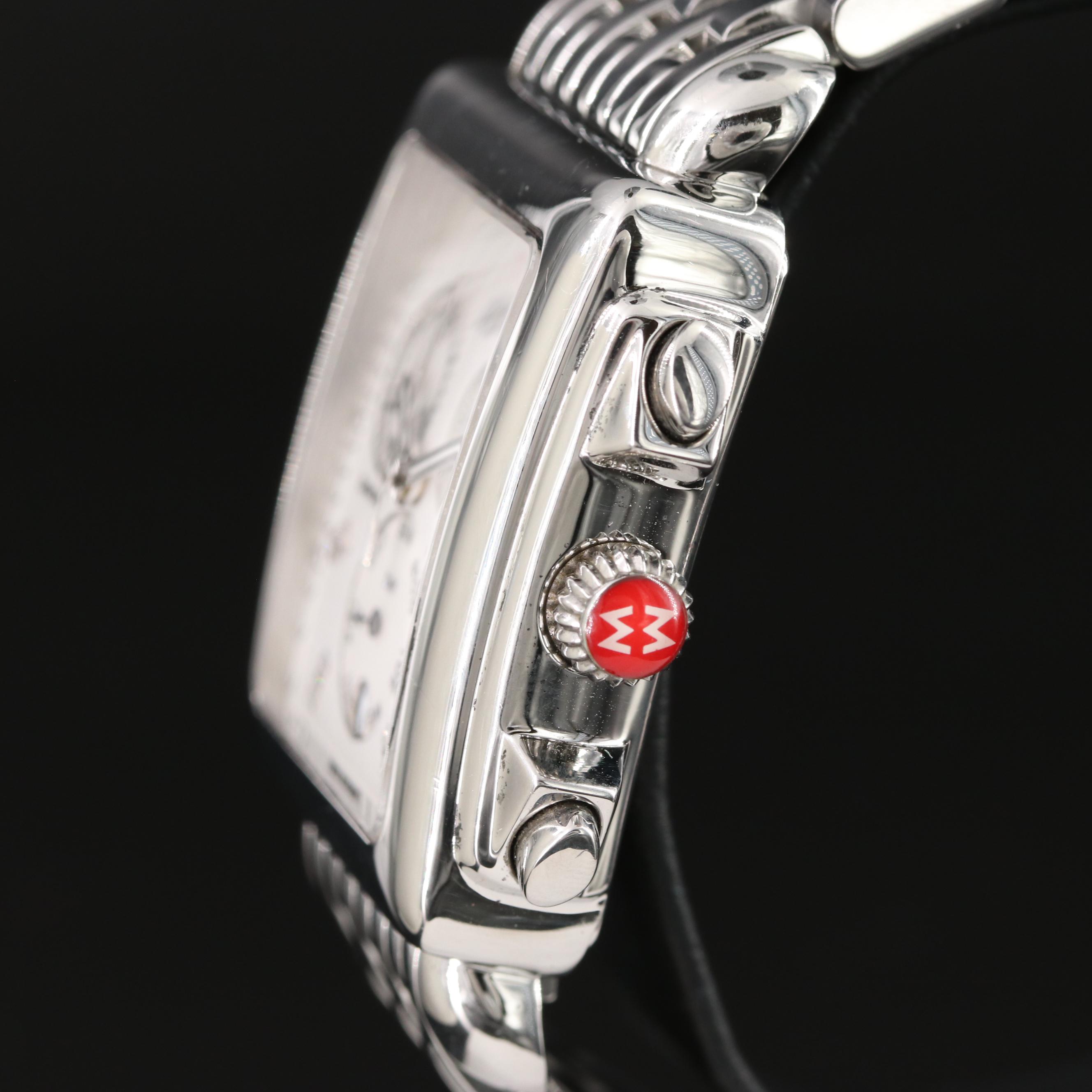 Michele Deco Diamond Chronograph Watch