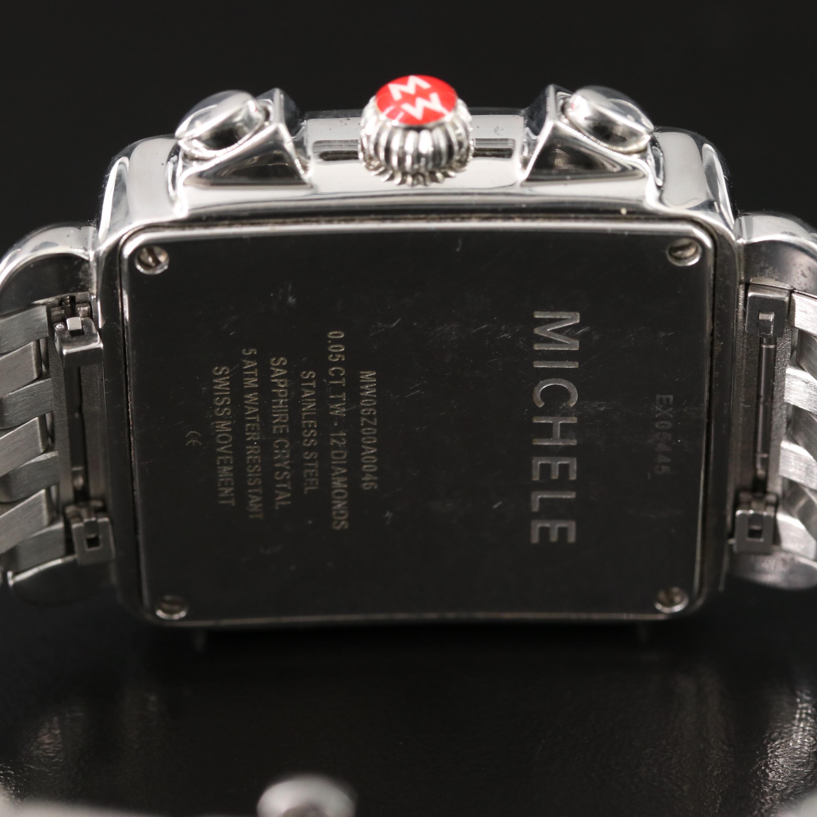 Michele Deco Diamond Chronograph Watch