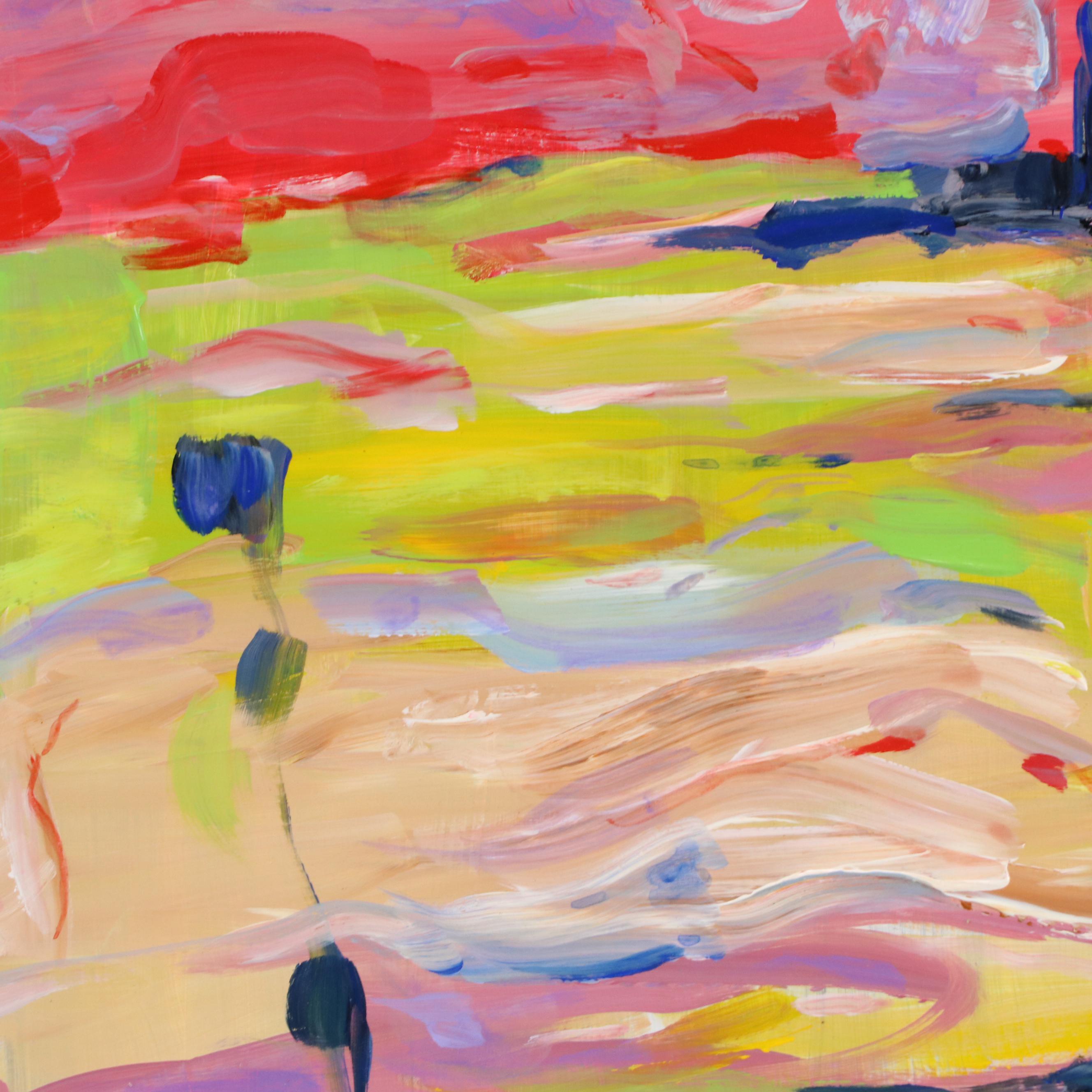 Gwen Doppler Abstract Acrylic Landscape Painting 