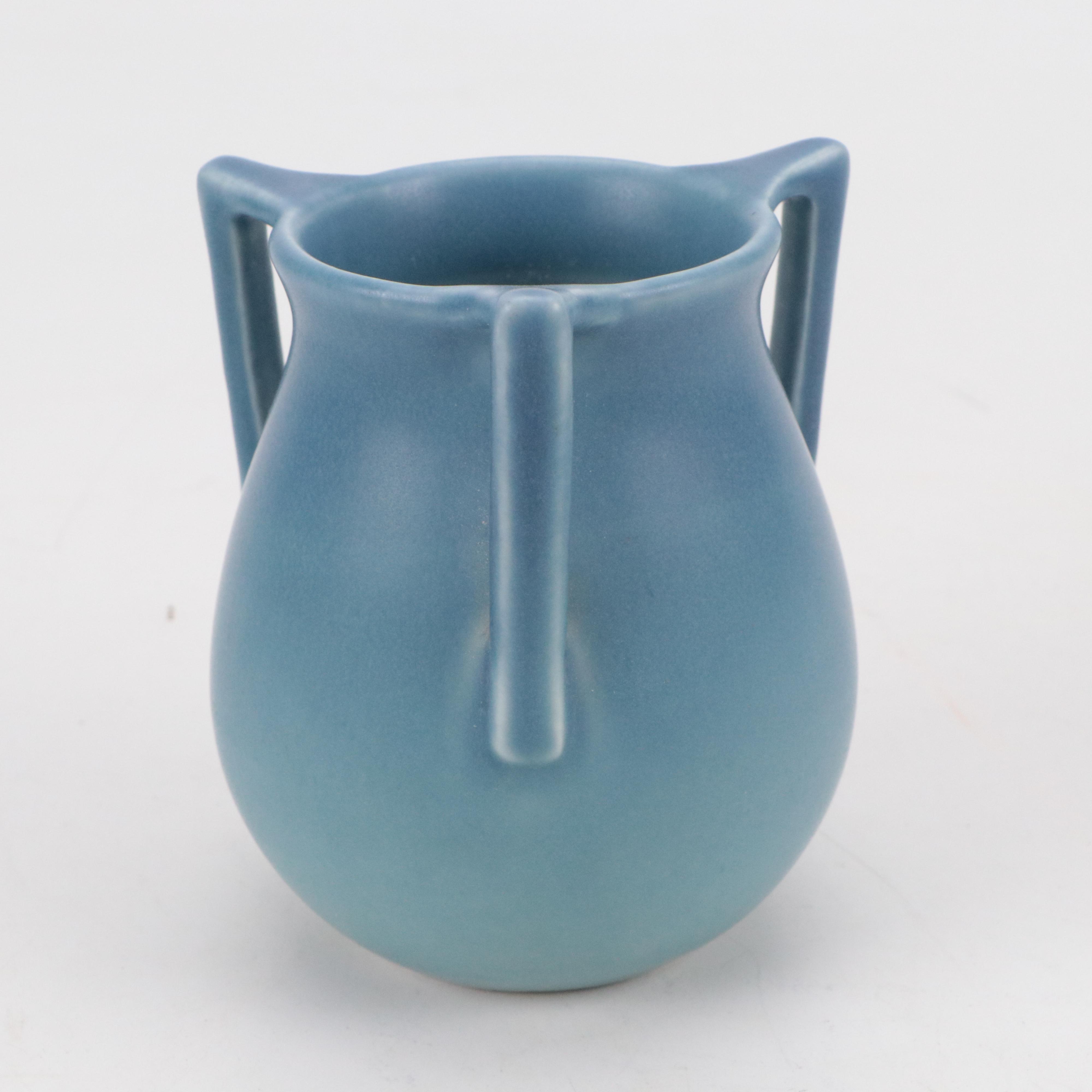 Rookwood Pottery Ceramic Vases and Black Cat