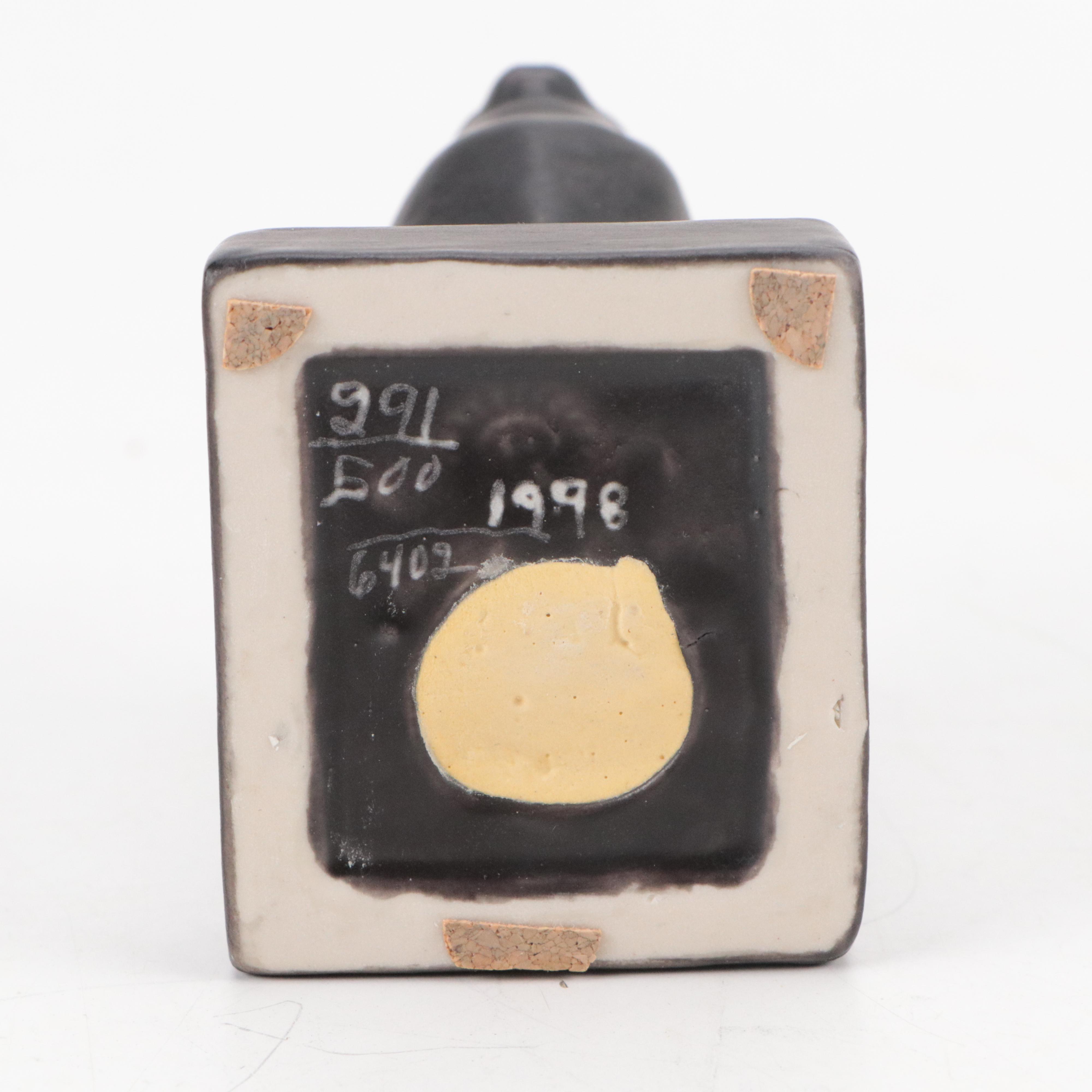 Rookwood Pottery Ceramic Vases and Black Cat