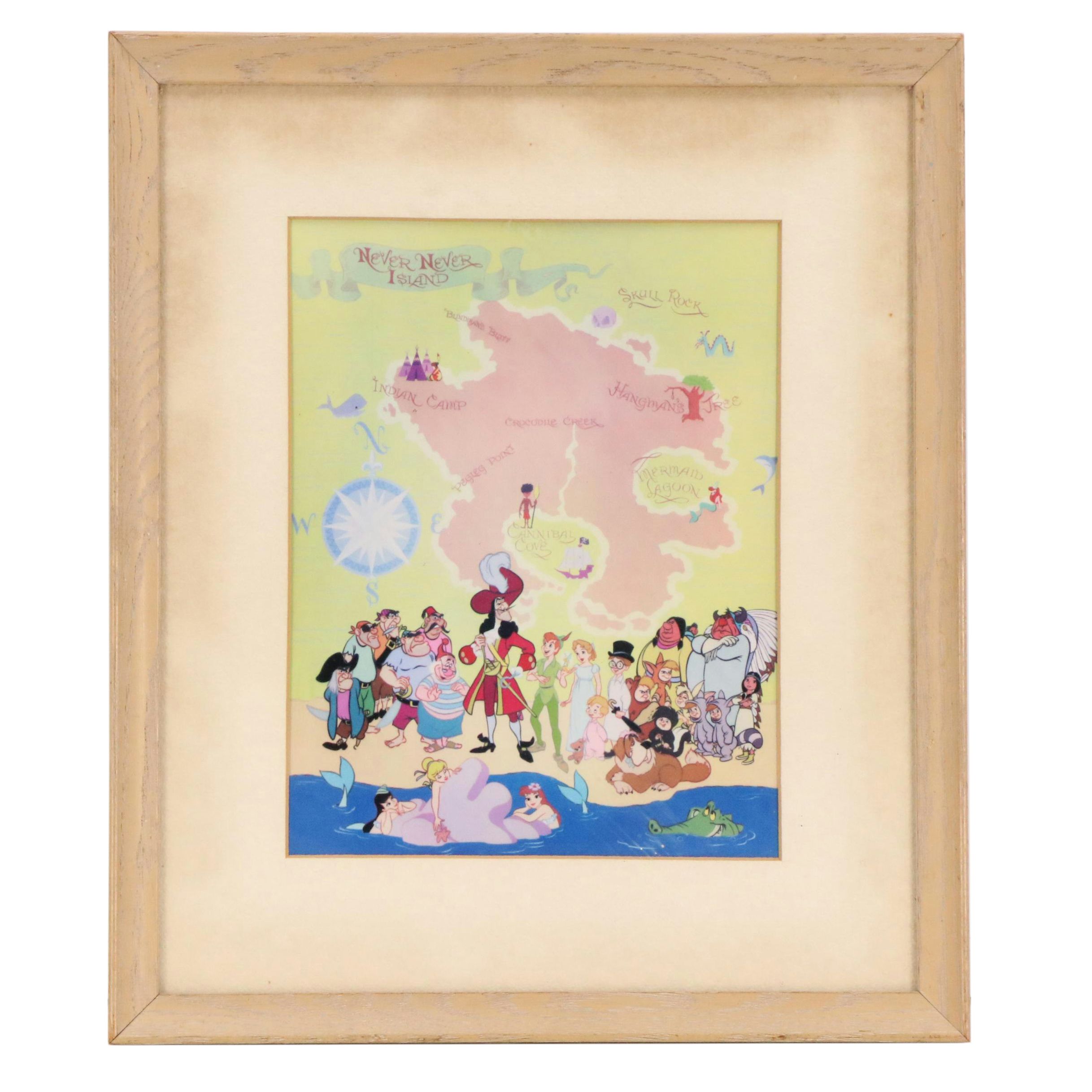 Walt Disney Reproduction Celluloid Drawing From "Peter Pan," Mid-20th Century