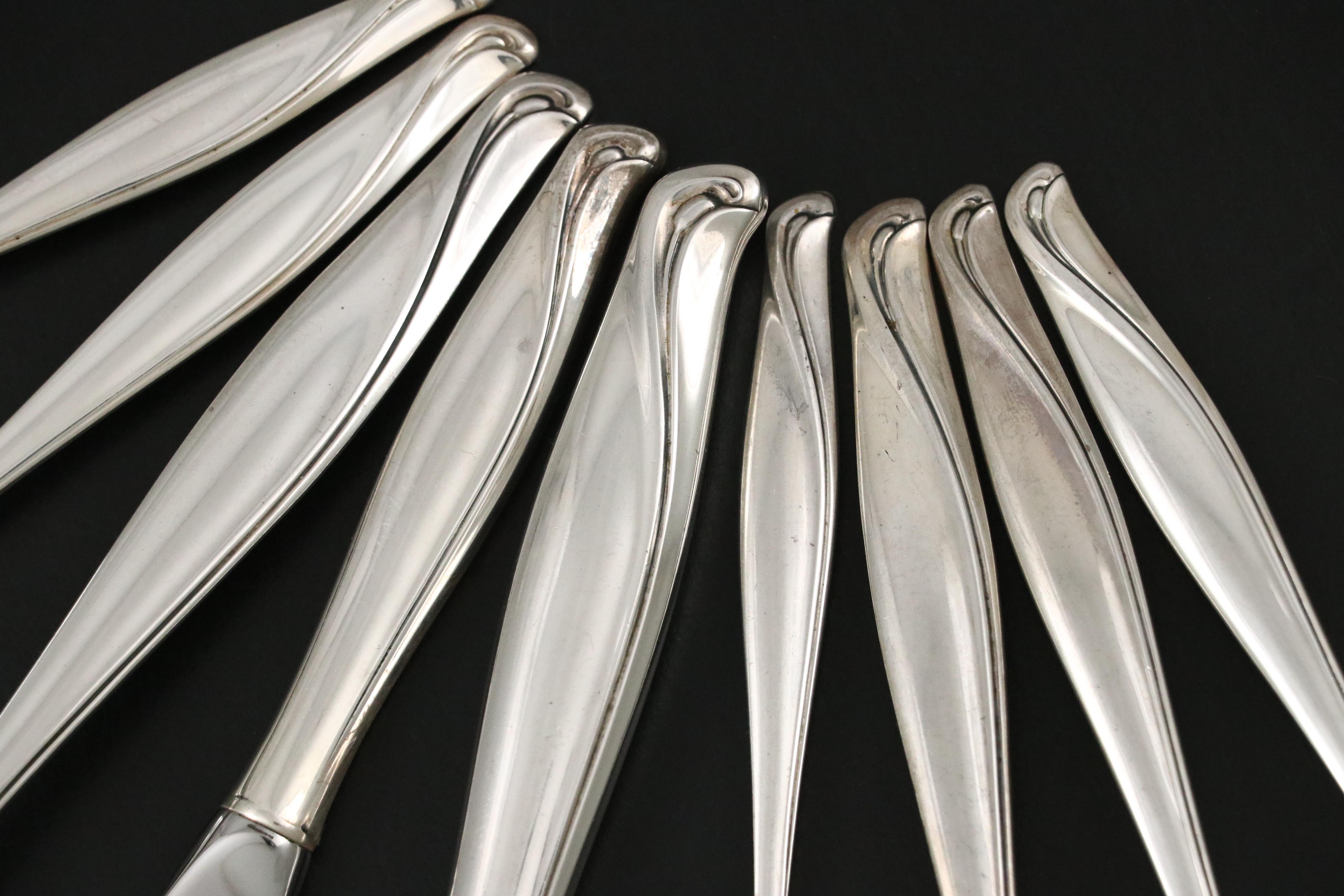 Alvin "Spring Bud" Sterling and Other Silver Plate Flatware, Mid to Late 20th C.