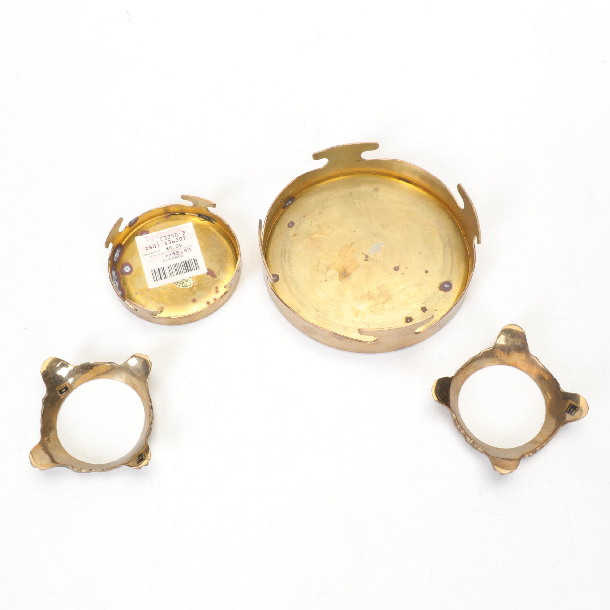 Polished Brass Stands, Easel, and Plate Displays