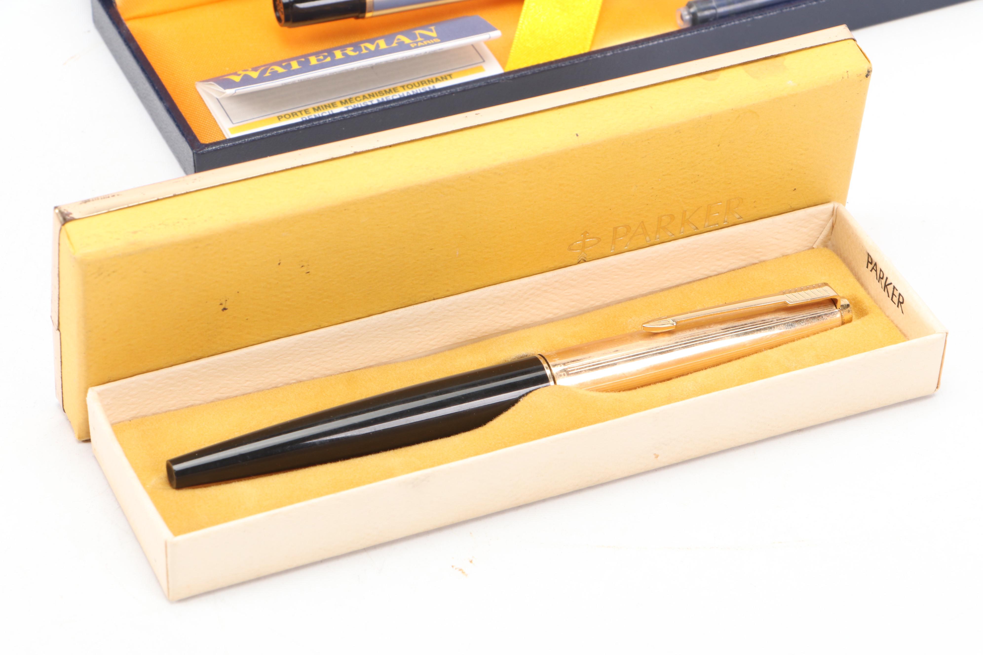 English "Swan" Self-Filler Fountain Pen with Parker and Waterman Fountain Pens