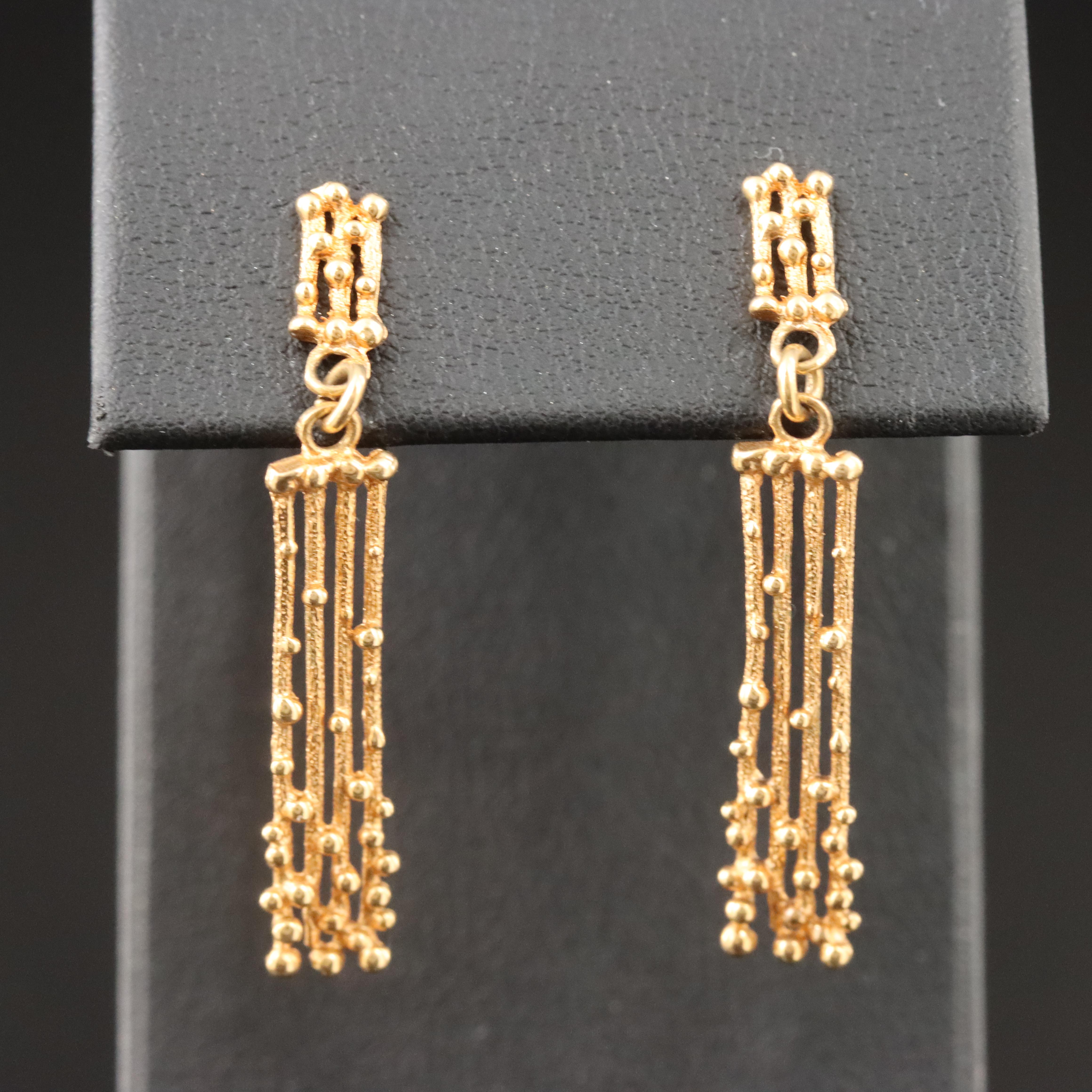 14K Biomorphic Earrings