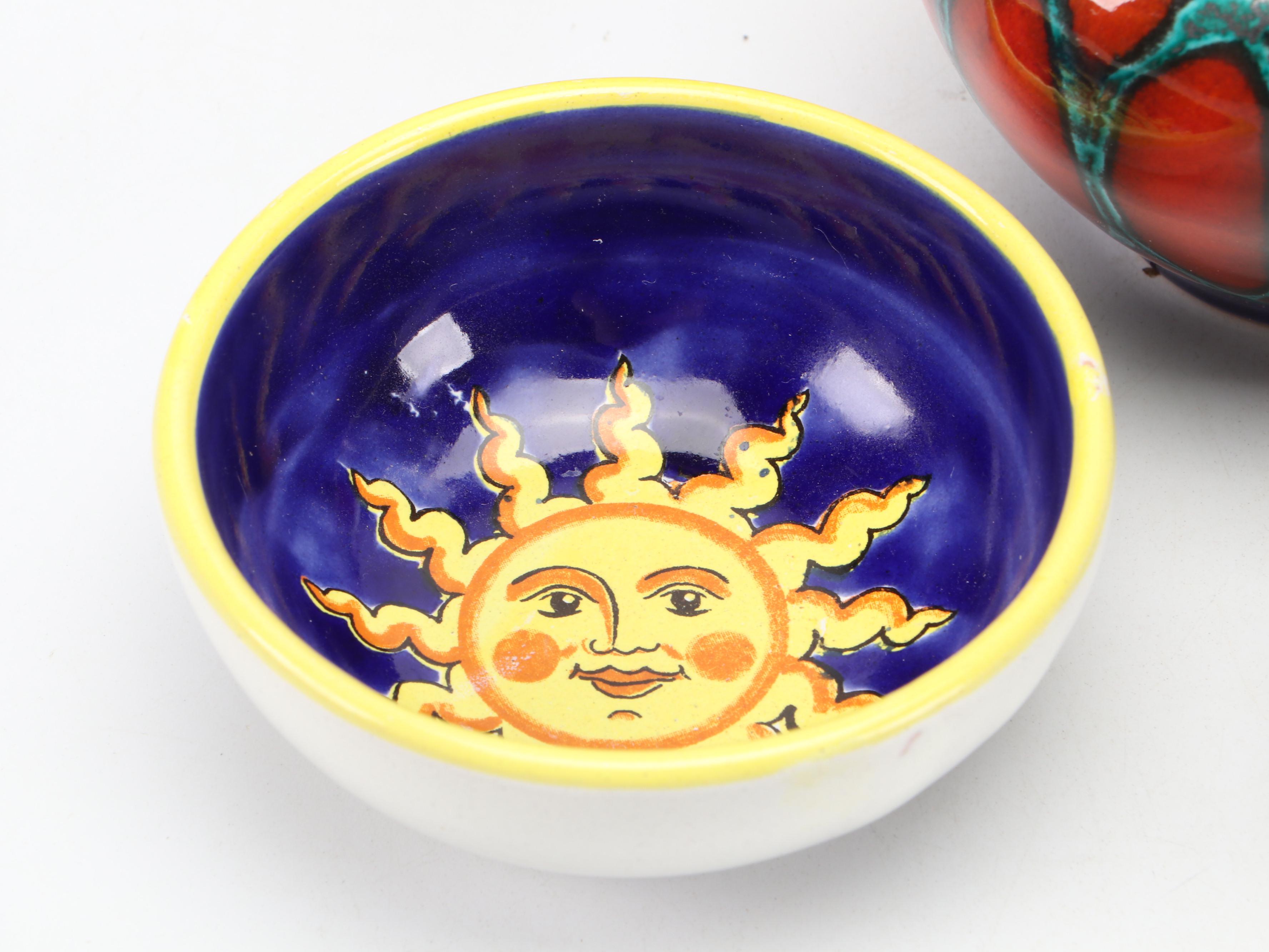 Portuguese Carvalhinho Porto Vase and Other Hand-Painted Ceramic Décor