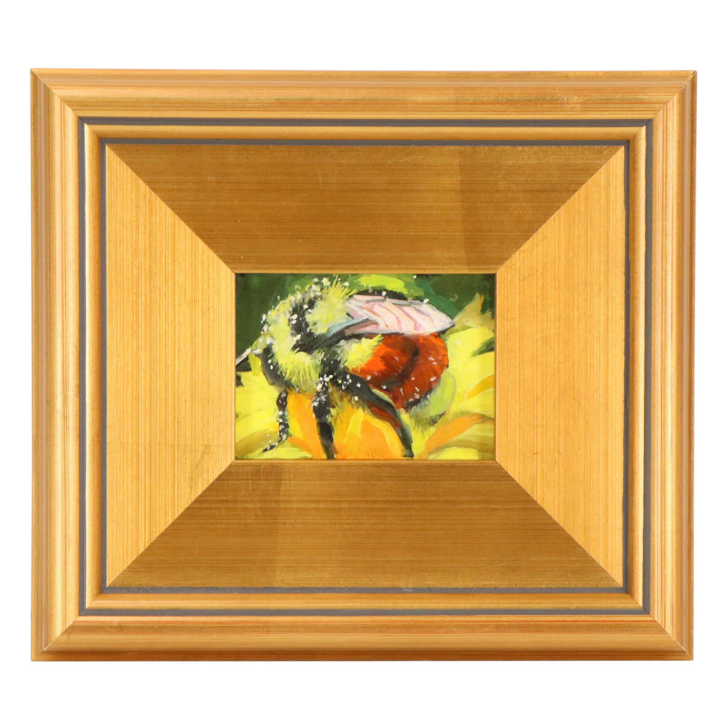 Jeff Claudio Oil Painting "Busy Bee," 2022