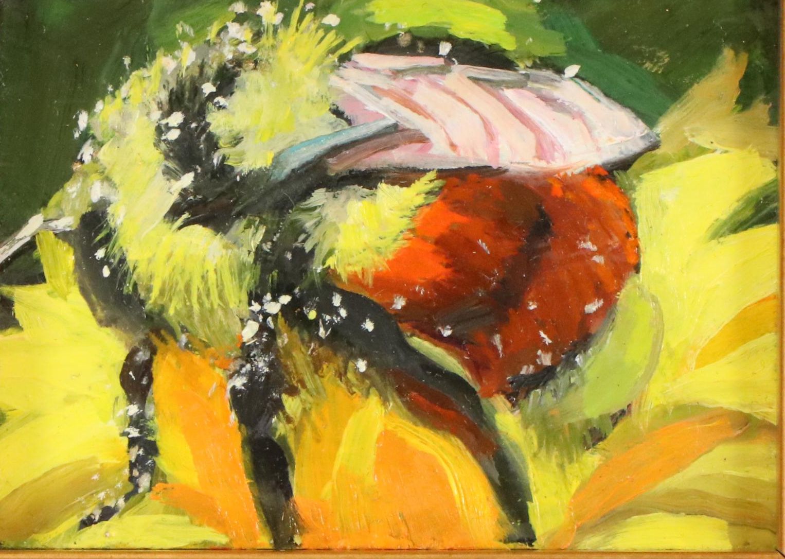 Jeff Claudio Oil Painting "Busy Bee," 2022