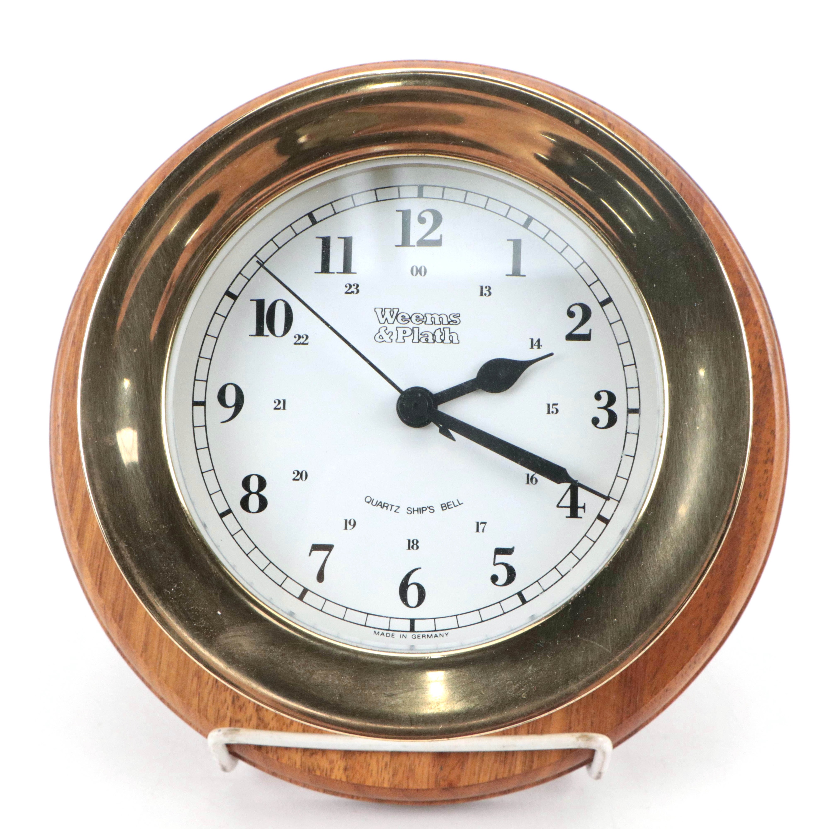 Weems & Plath Brass Nautical Wall Clock
