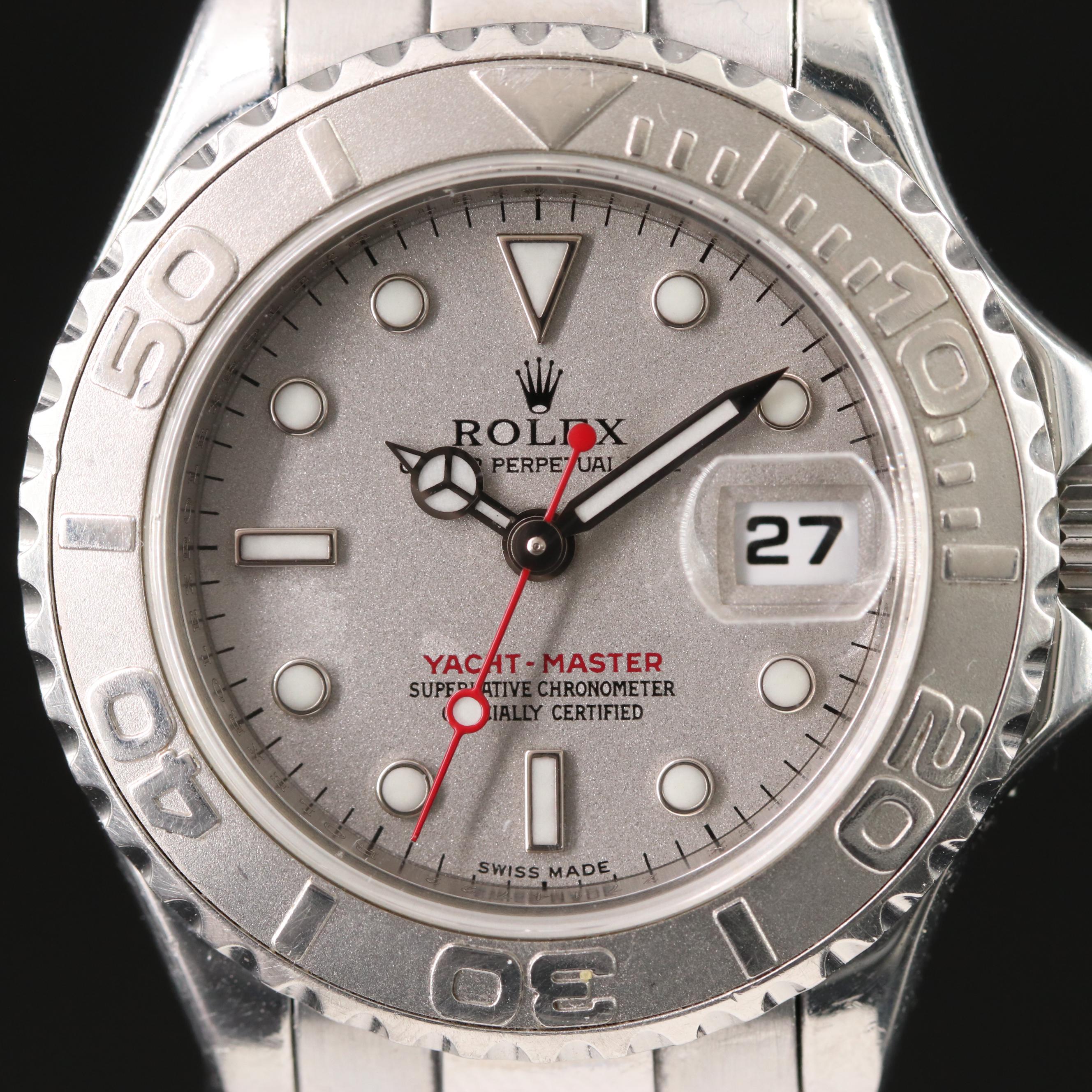 2006 Rolex Yacht-Master Date Stainless Steel Platinum Watch
