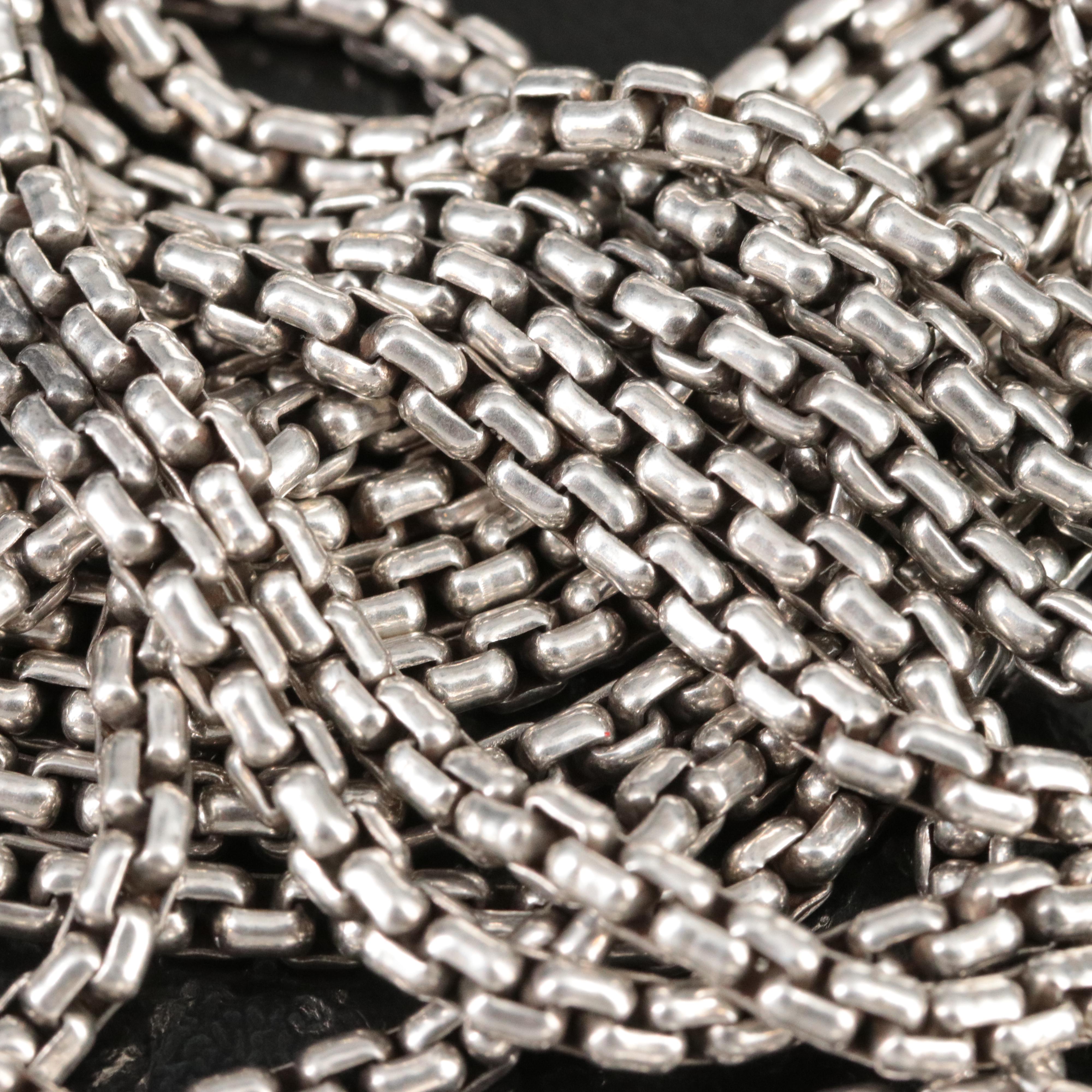 David Yurman Sterling Eight Strand 1.21 CTW Diamond Pavé Ball Station Necklace