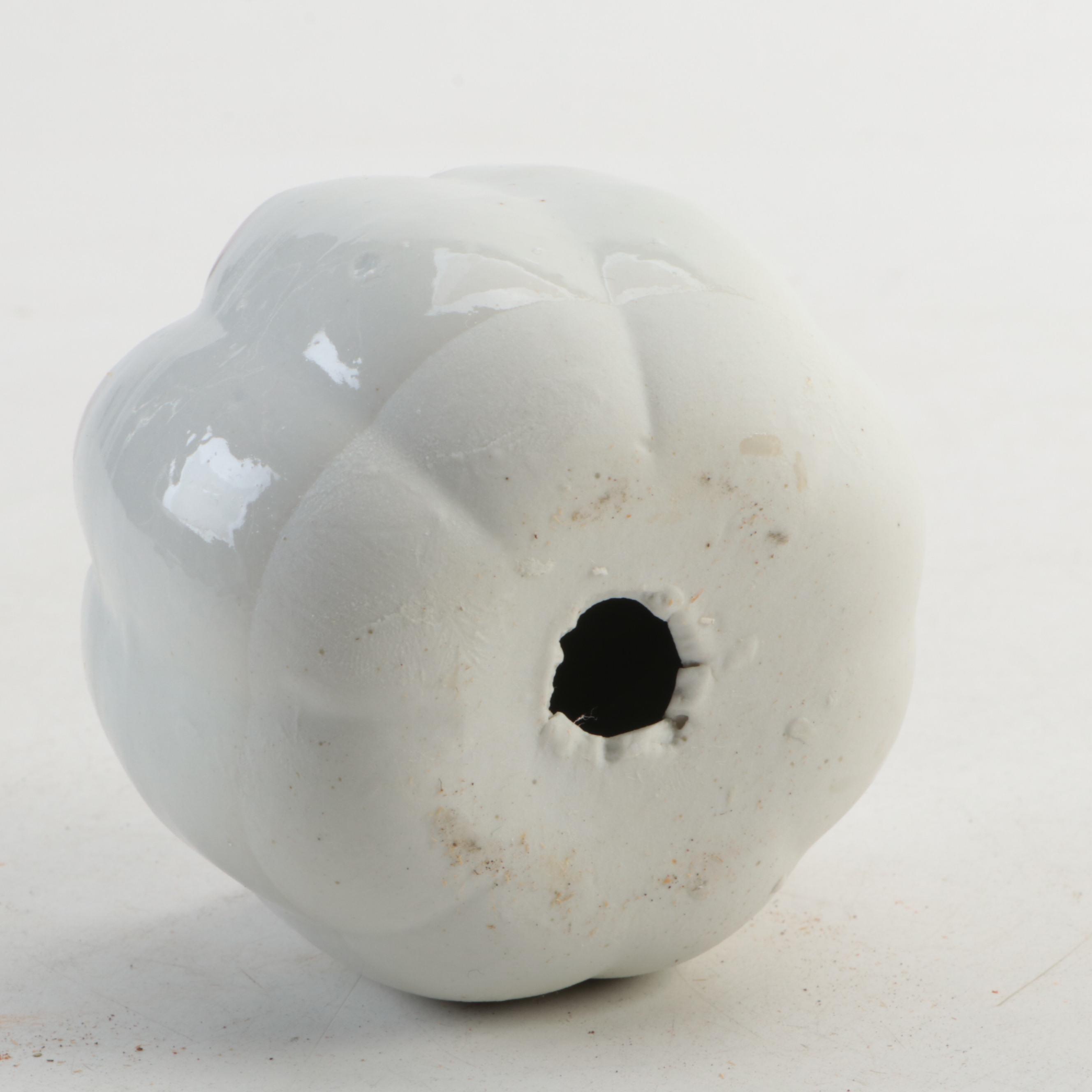 Chinese Porcelain Centerpiece Bowl with Lotus and Ducks, Flower Frog, More