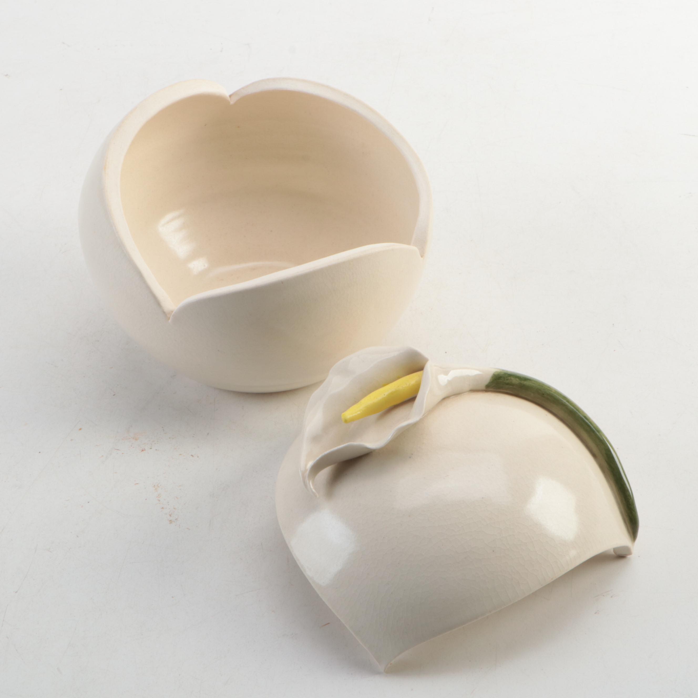 Chinese Porcelain Centerpiece Bowl with Lotus and Ducks, Flower Frog, More