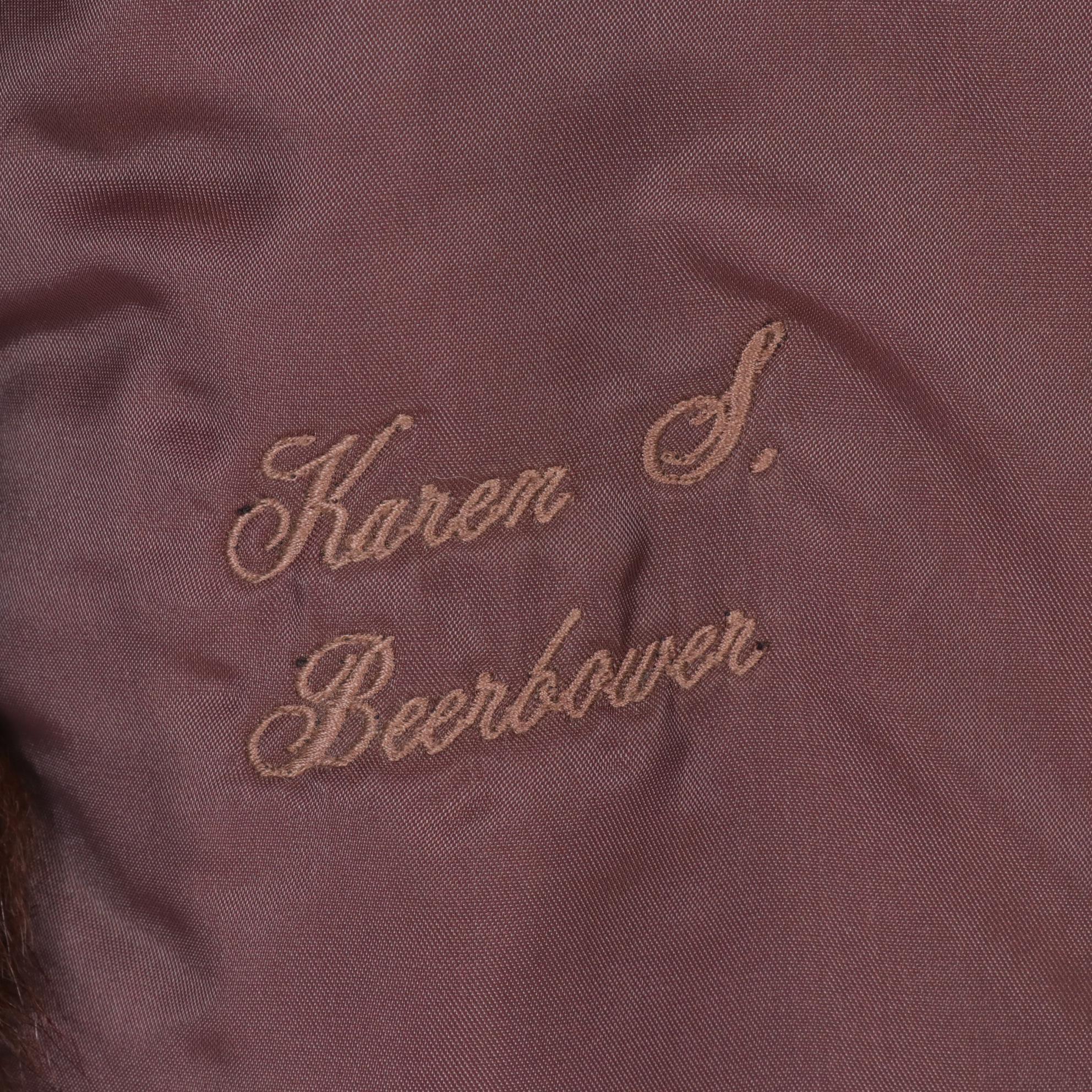 Mink Fur Swing Jacket with Fox Fur Tuxedo Collar by Kriegsman Furs