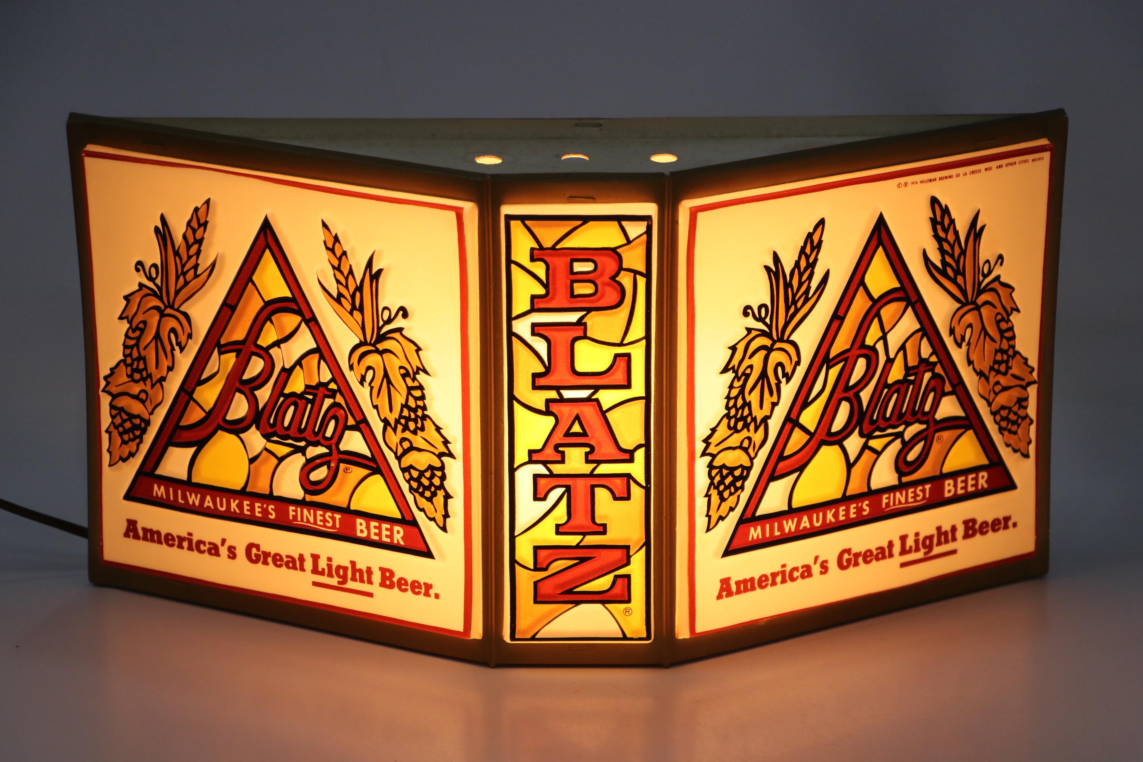Blatz Beer Illuminated Advertising Sign, 1976