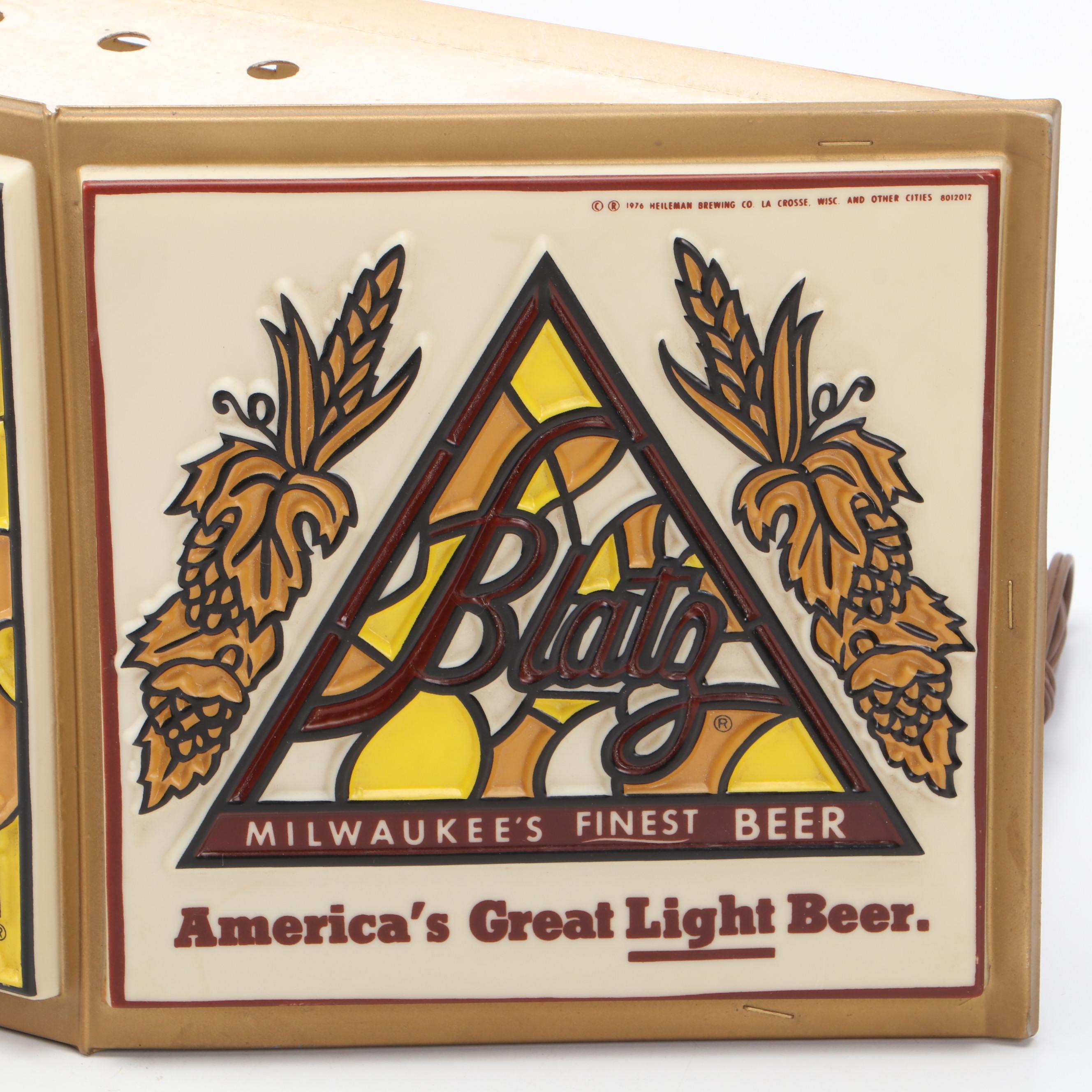 Blatz Beer Illuminated Advertising Sign, 1976