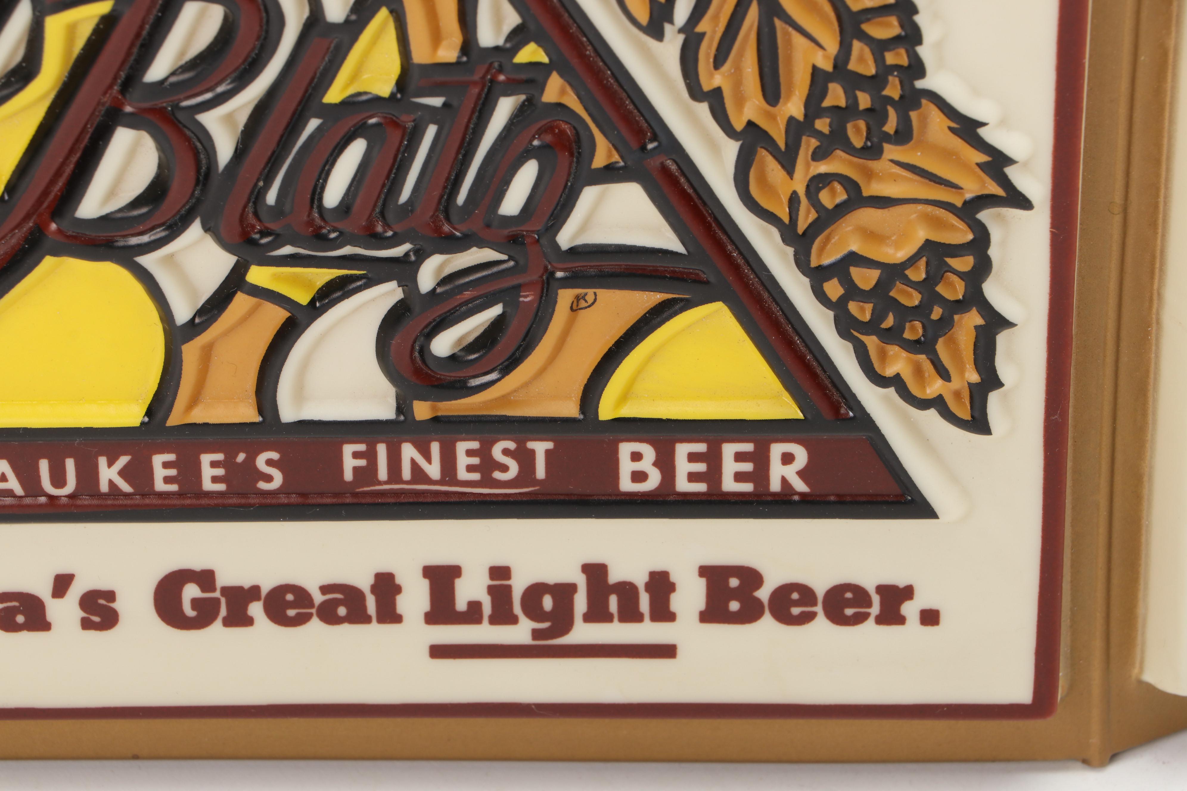 Blatz Beer Illuminated Advertising Sign, 1976