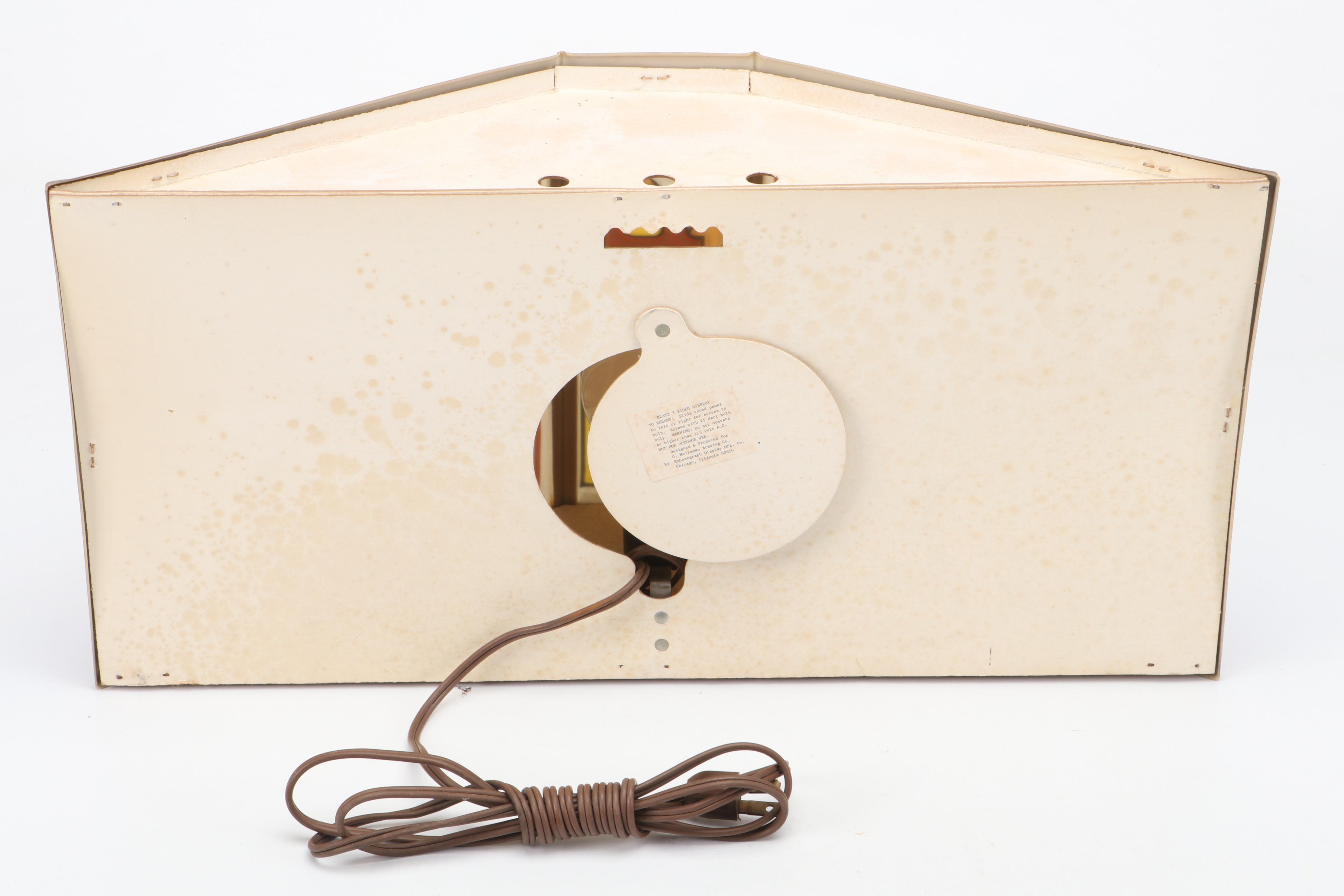 Blatz Beer Illuminated Advertising Sign, 1976