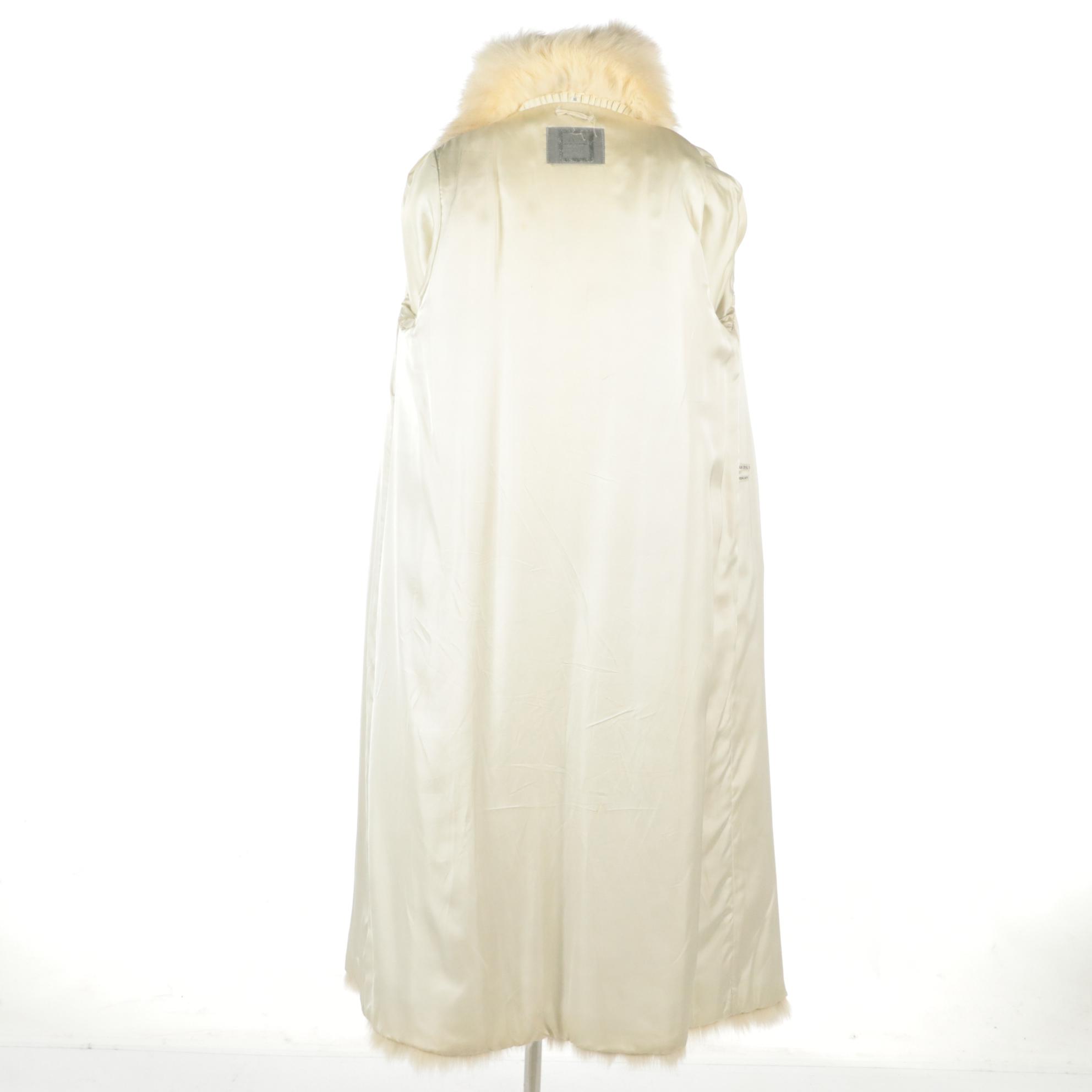 Saga Corded Blue Fox Fur Coat from Pd Furs