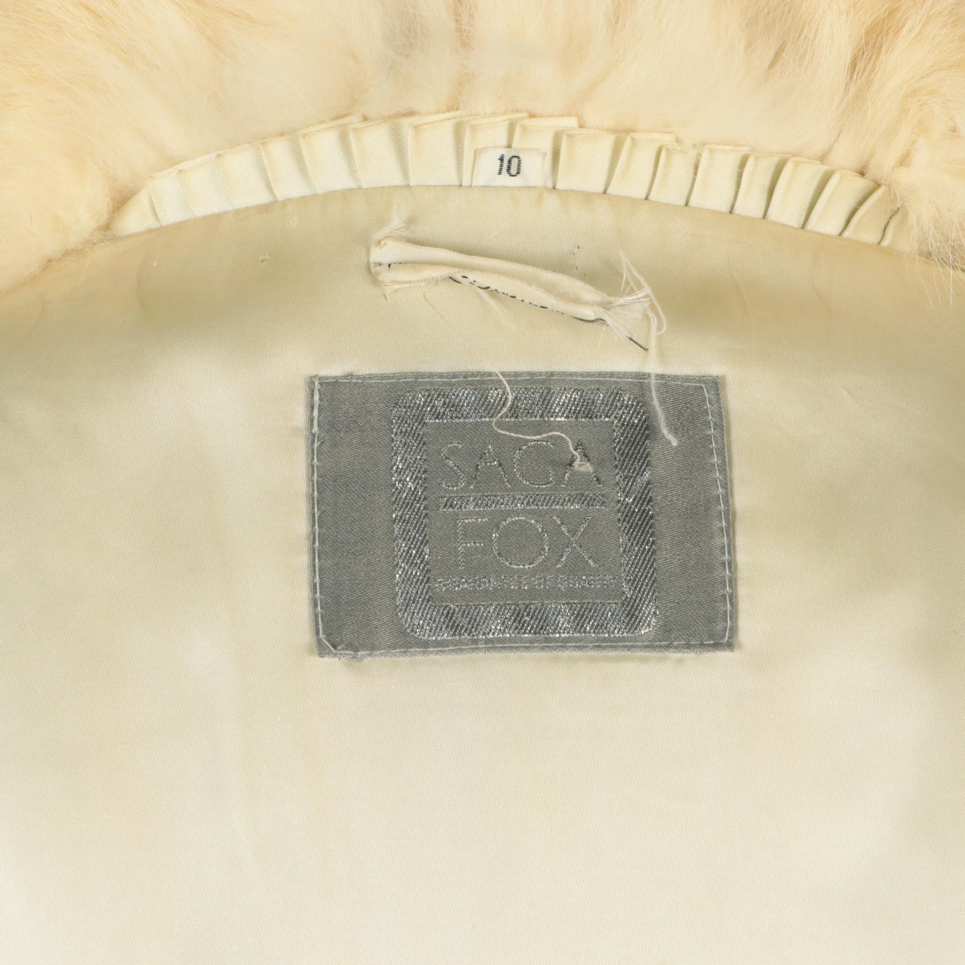 Saga Corded Blue Fox Fur Coat from Pd Furs