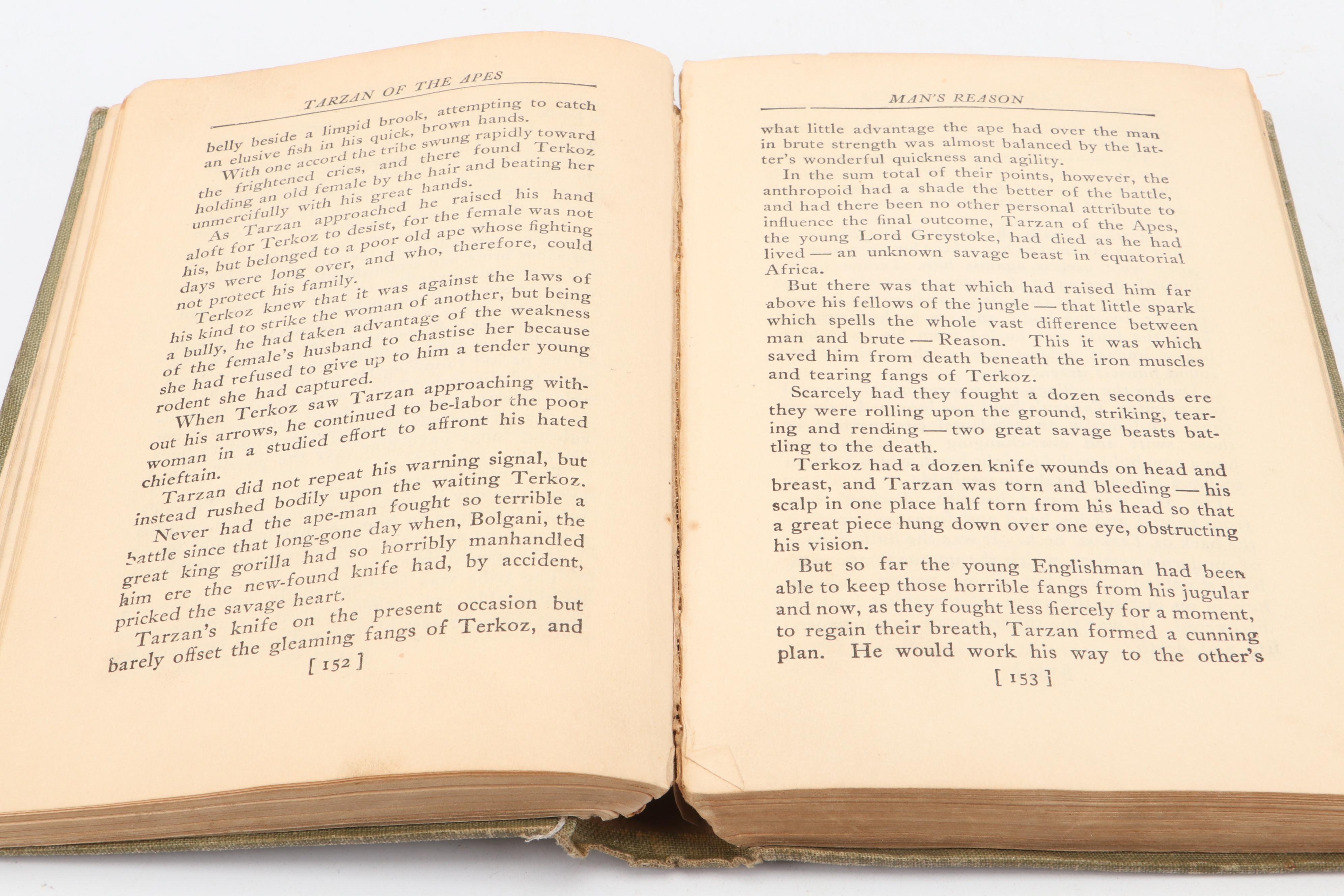 "Tarzan of the Apes" by Edgar Rice Burroughs, Circa 1918