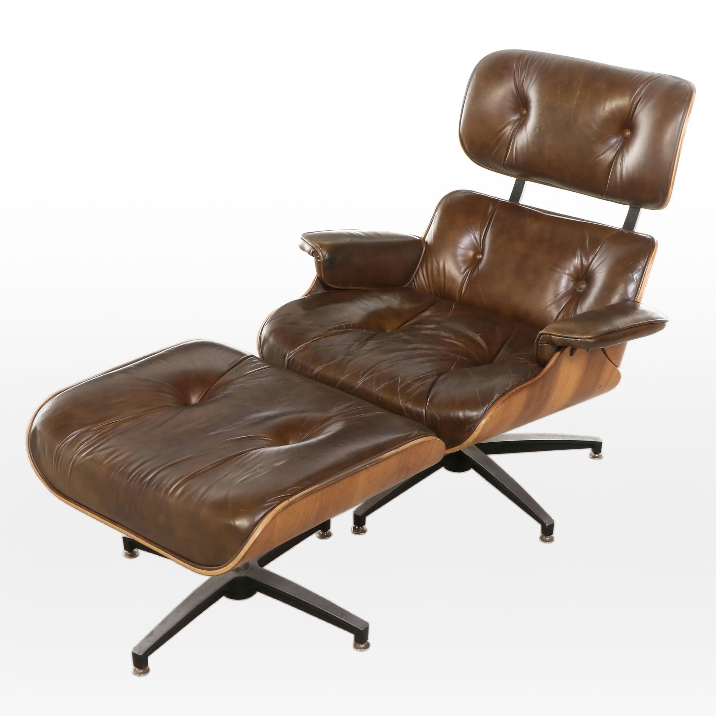 Charlton Century 21 Mid Century Modern Plywood Lounge Chair and Ottoman EBTH