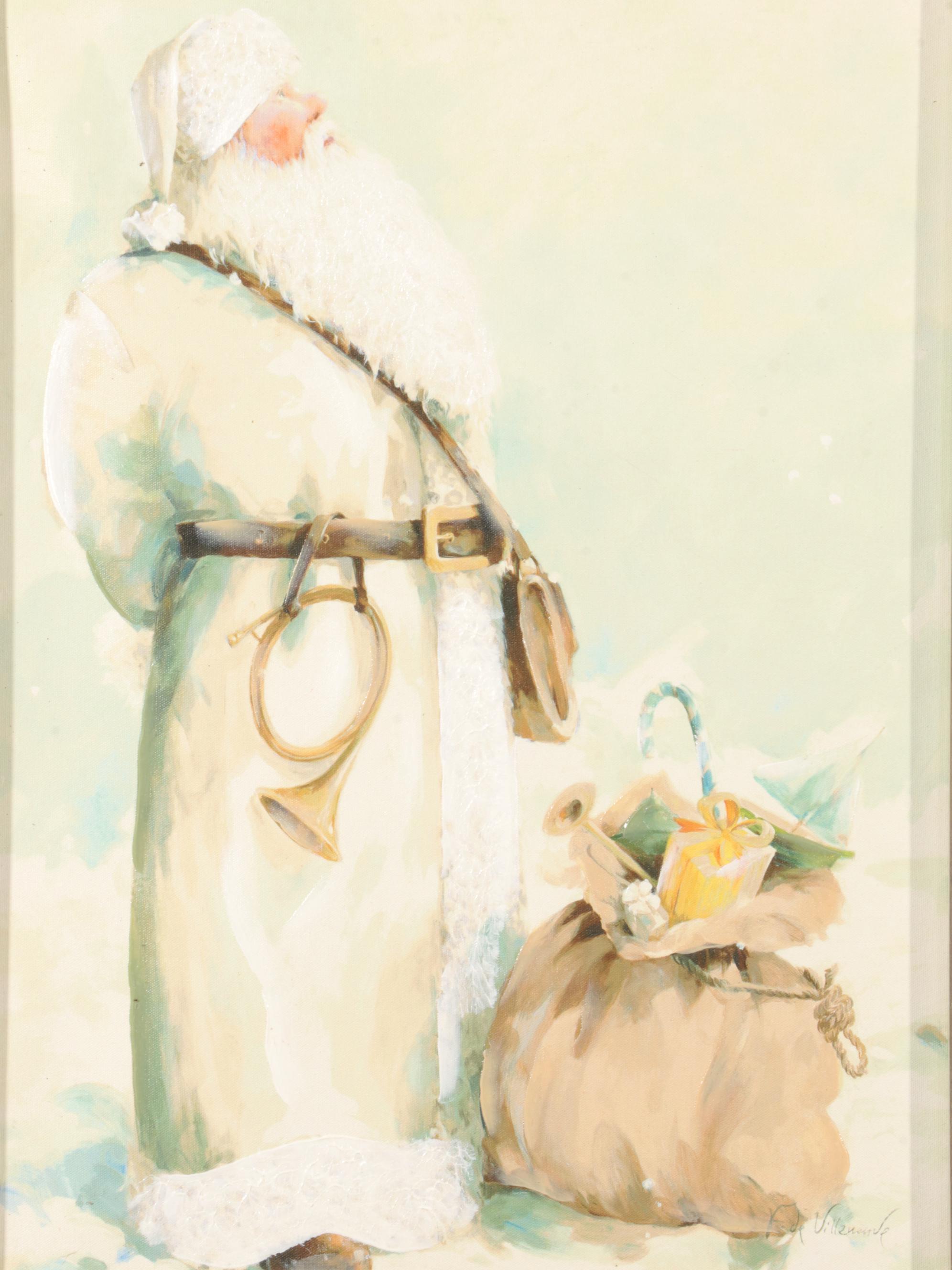 Embellished Giclée After Fabrice de Villeneuve "St. Nicholas," 21st Century
