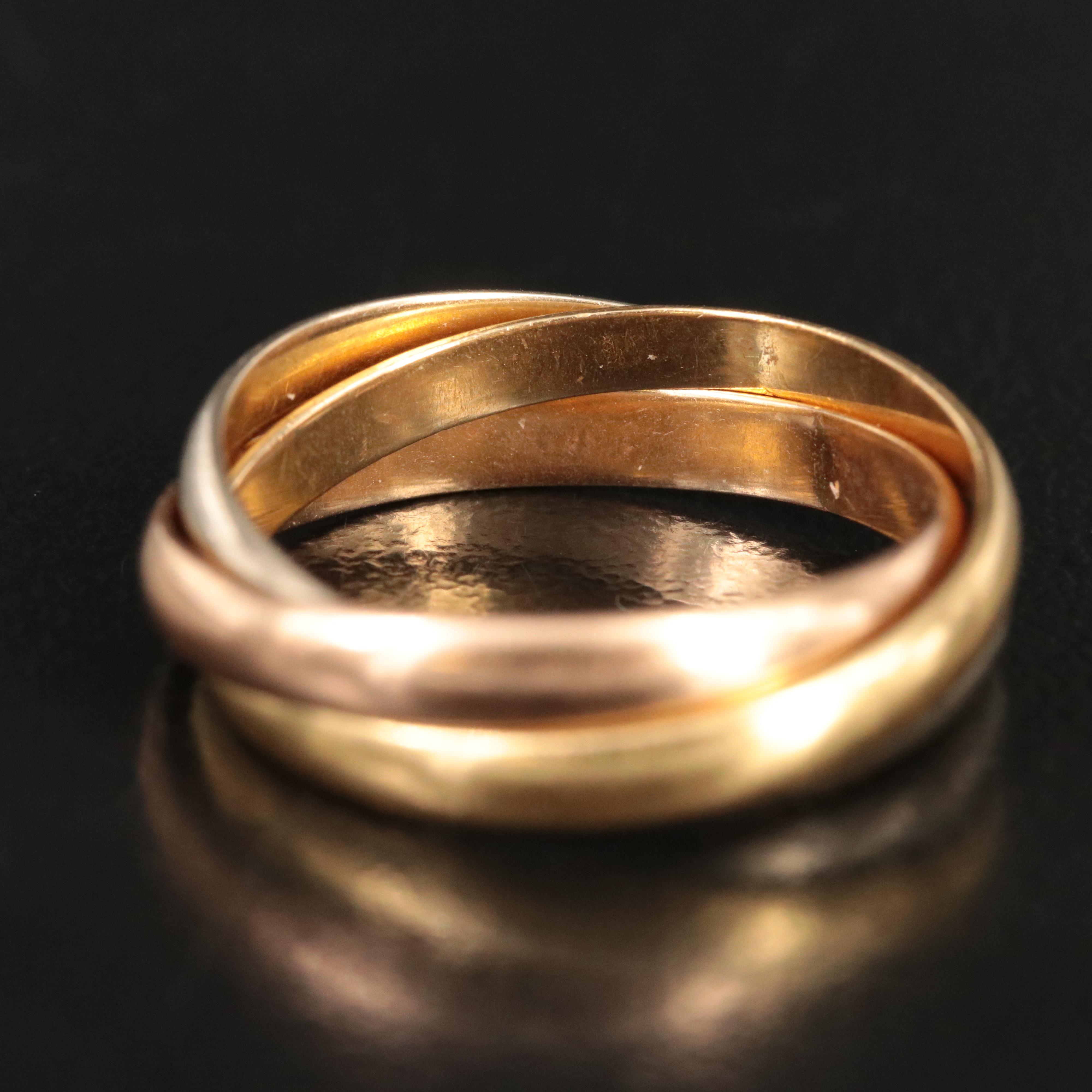 Cartier Trinity 18K Tri-Color Gold Ring