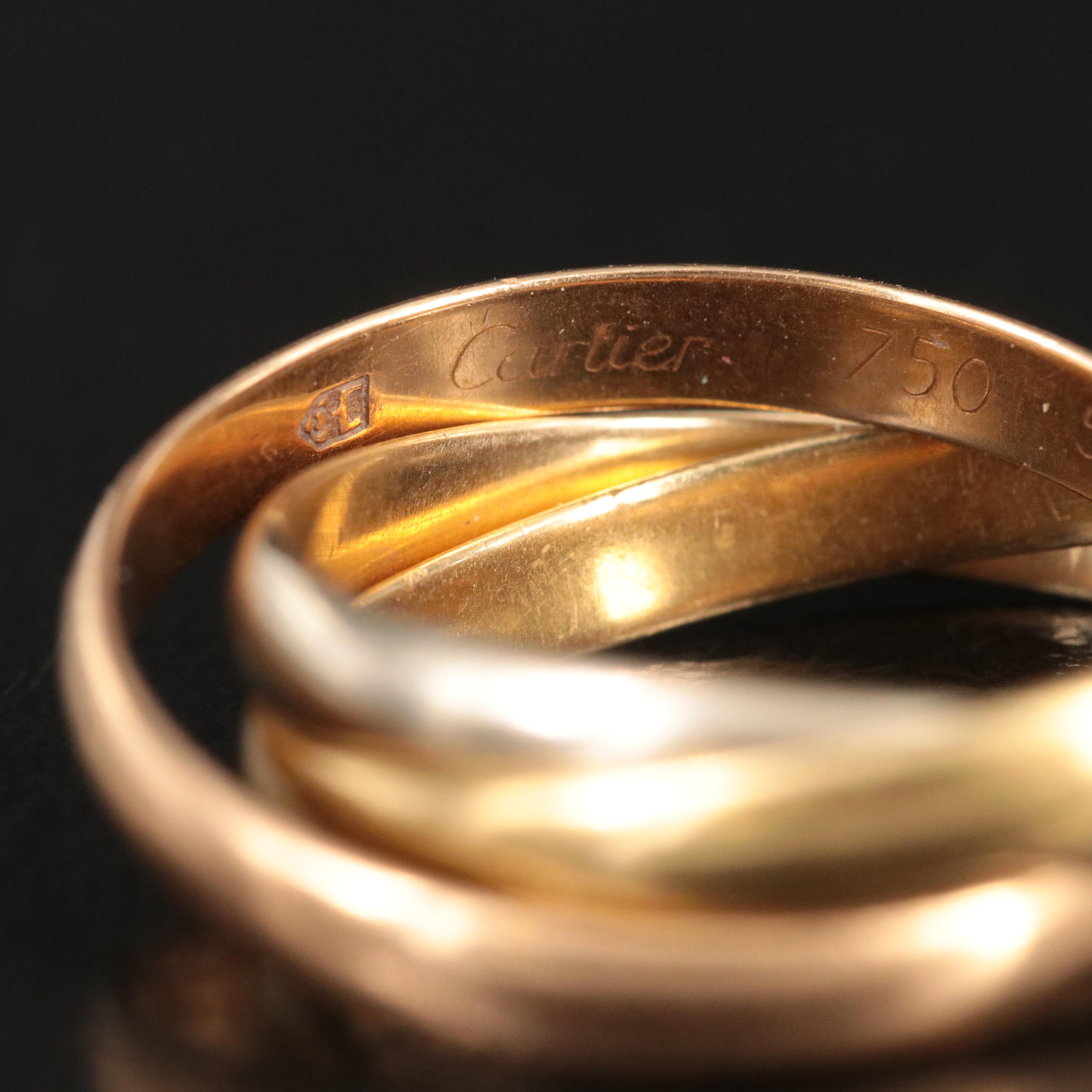 Cartier Trinity 18K Tri-Color Gold Ring