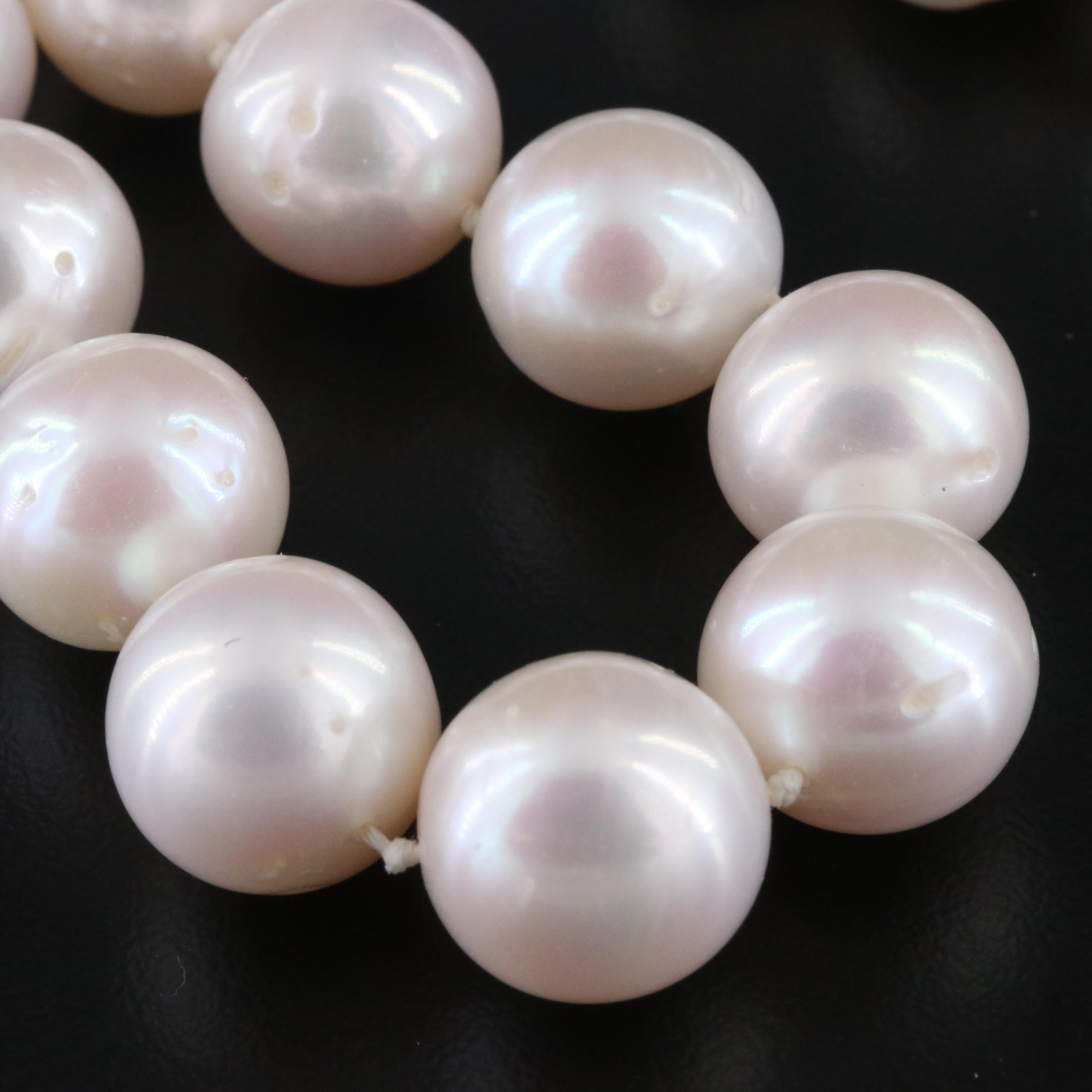 10.30 – 12.80 MM Pearl Necklace with 14K Clasp