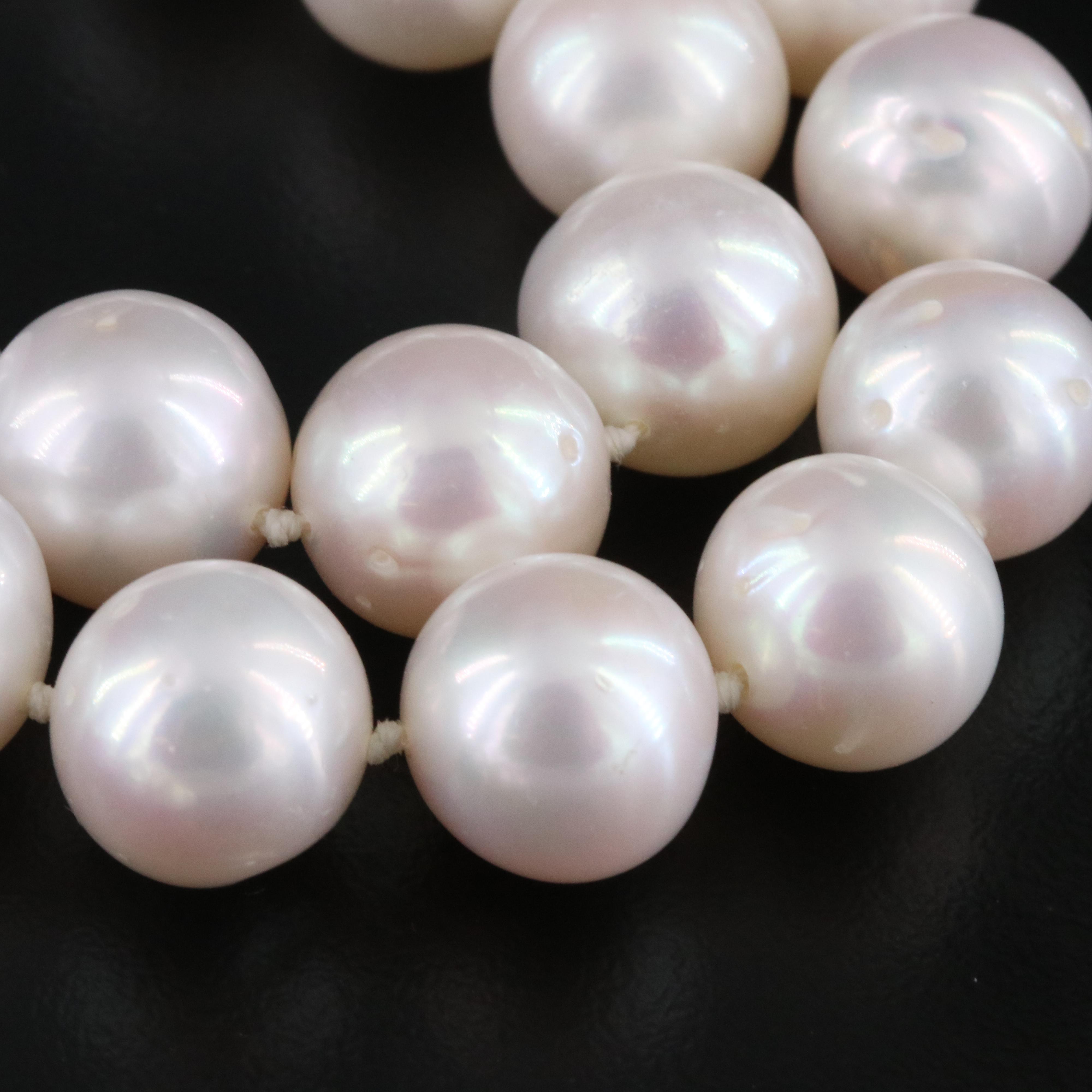 10.30 – 12.80 MM Pearl Necklace with 14K Clasp
