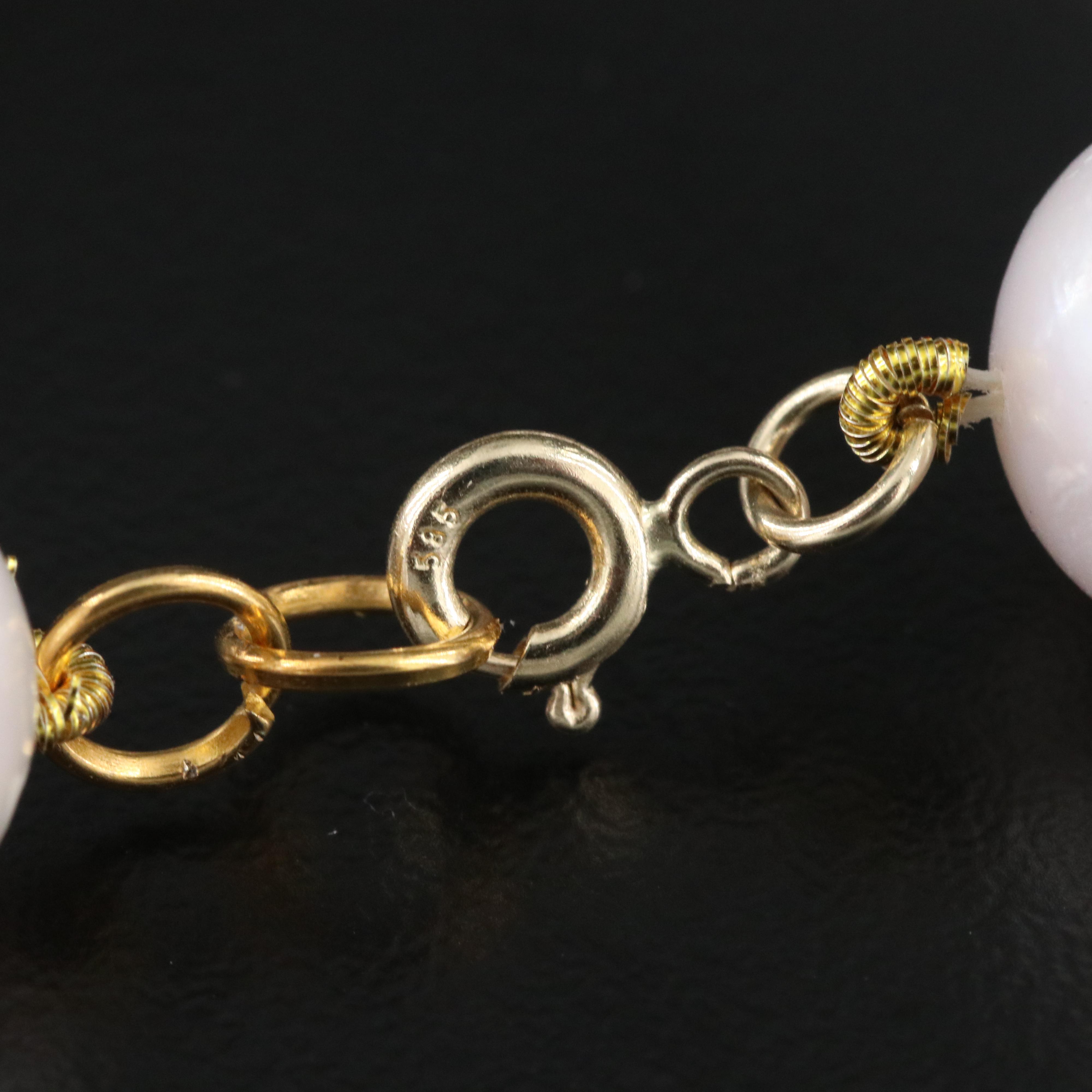 10.30 – 12.80 MM Pearl Necklace with 14K Clasp