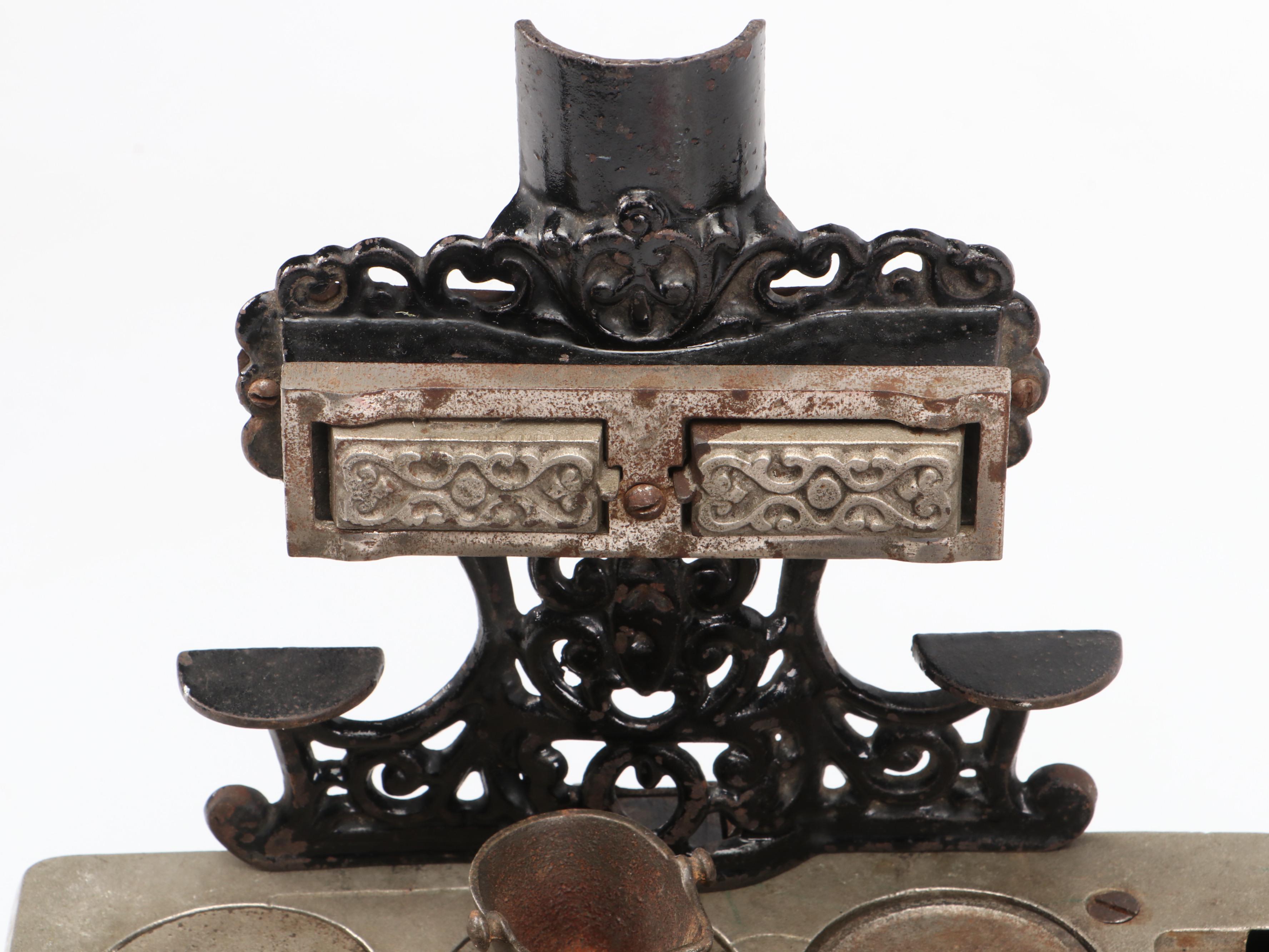 Lancaster "Eagle" Cast Iron Cast Iron Miniature Toy Stove, Early–Mid-20th C.