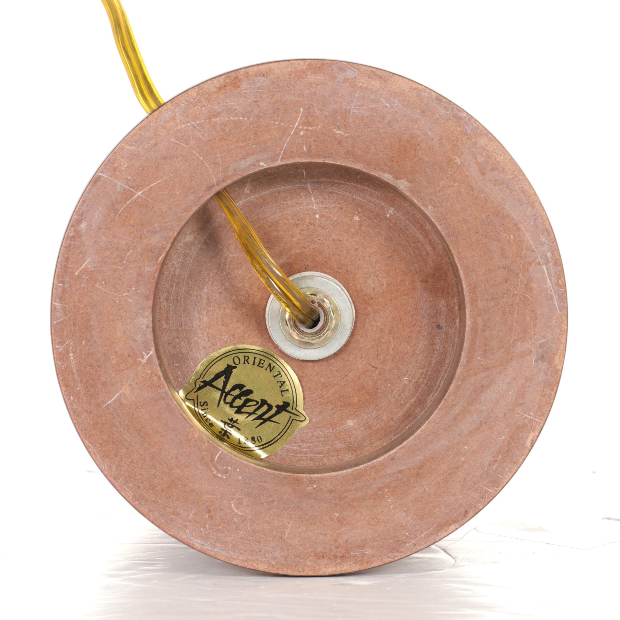 Oriental Accent Ceramic Urn Shaped Table Lamp