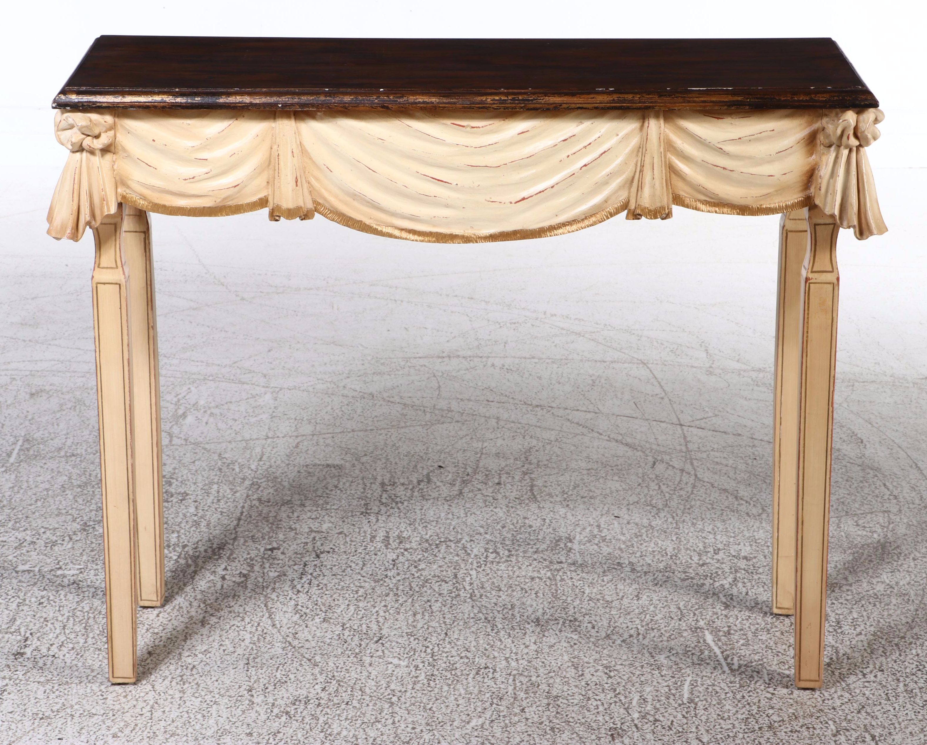 Sterling Industries French Style Carved Wood Console Table