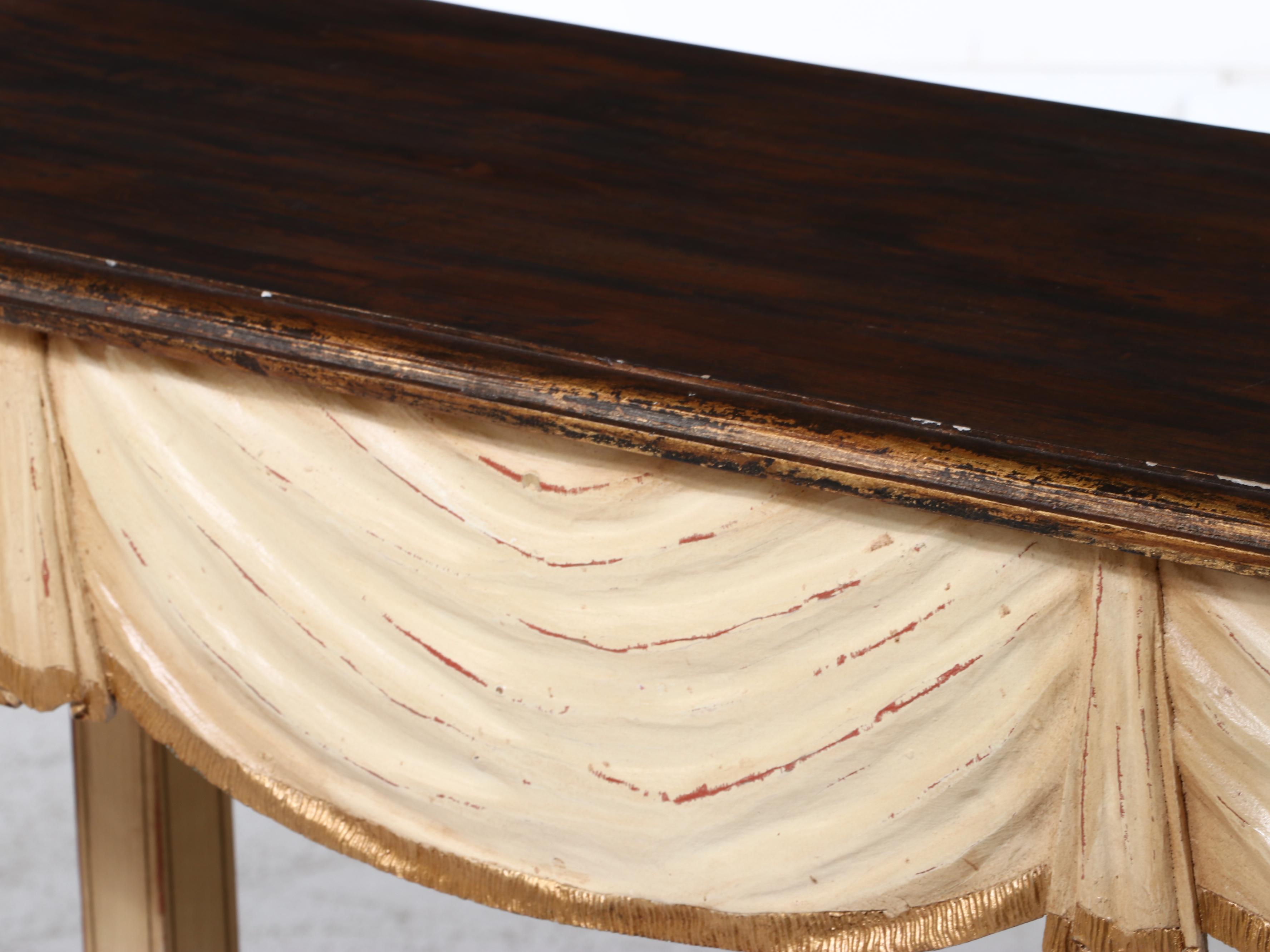 Sterling Industries French Style Carved Wood Console Table