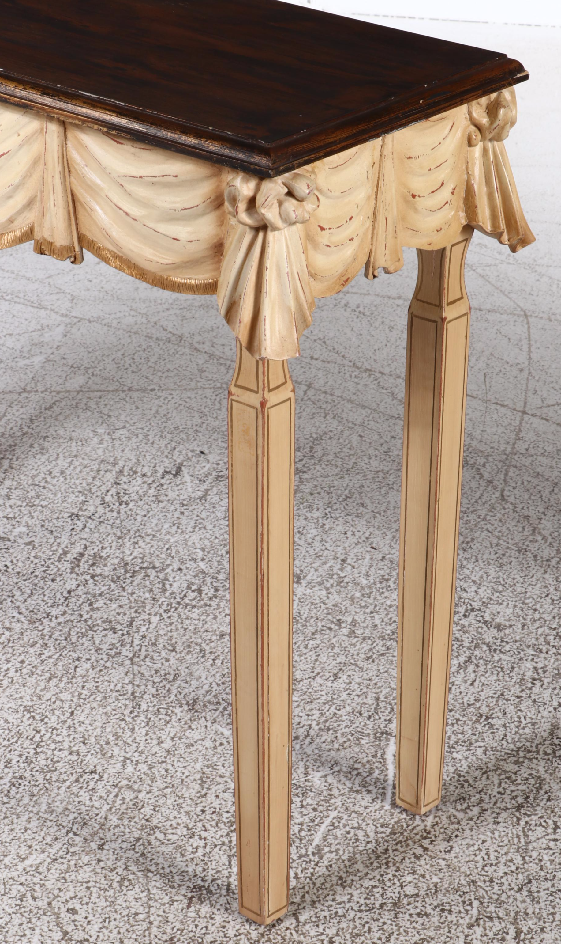 Sterling Industries French Style Carved Wood Console Table